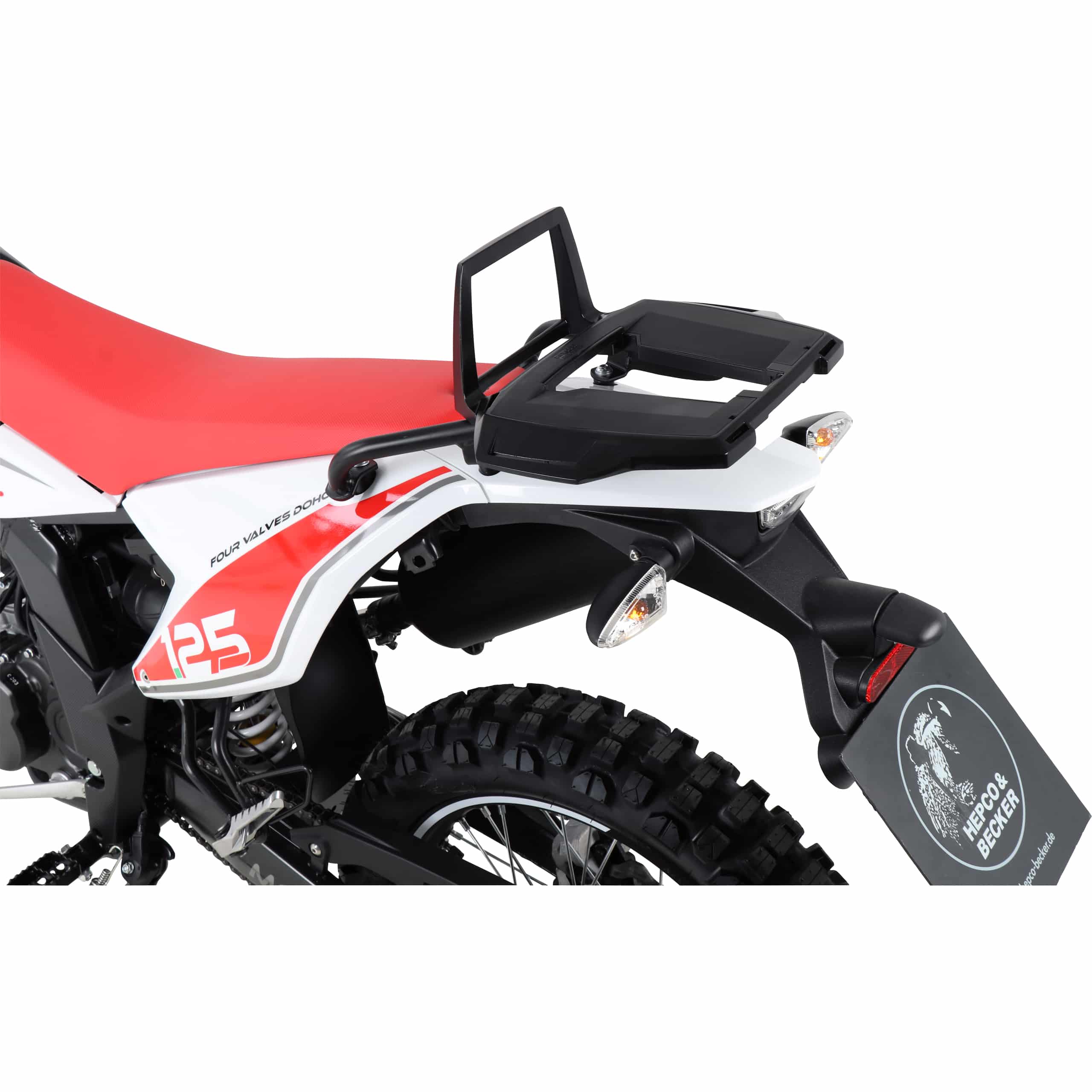 Hepco & Becker Alurack Gepäckbrücke schwarz für Mondial SMX 125 Enduro/Supe - Motorradzubehör - Motorradgepäck