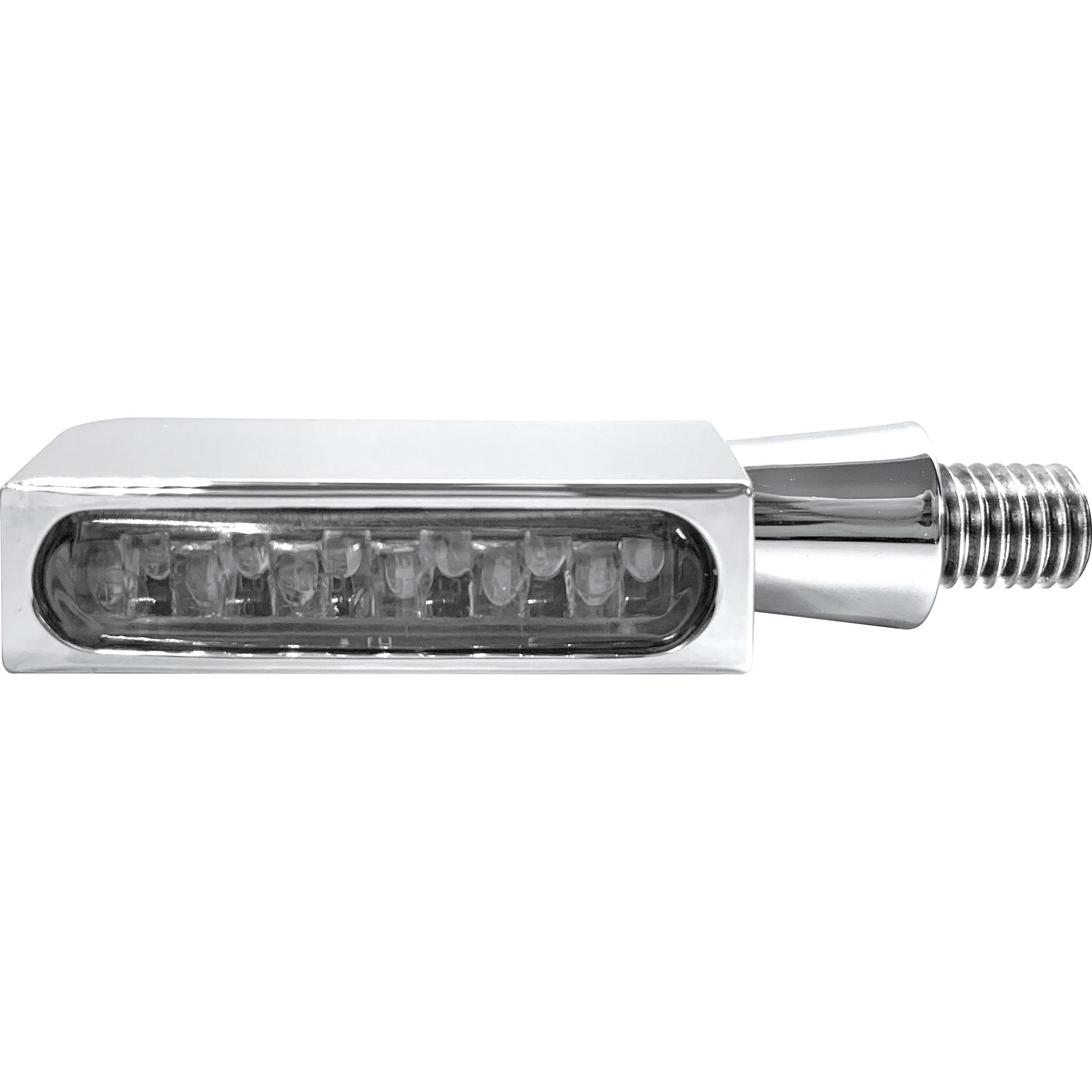 HeinzBikes LED Alu Blinker Block Line M8 chrom - Motorradteile & Ersatzteile - Beleuchtung