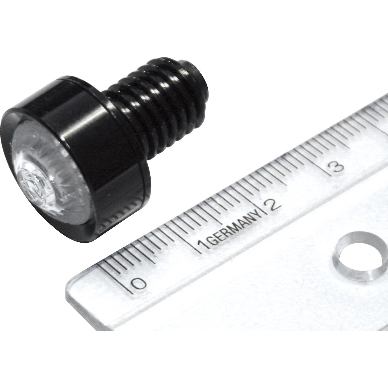 Highsider LED Alu Rücklicht Mono Ø18mm M10 schwarz, klares Glas - Motorradteile & Ersatzteile - Beleuchtung