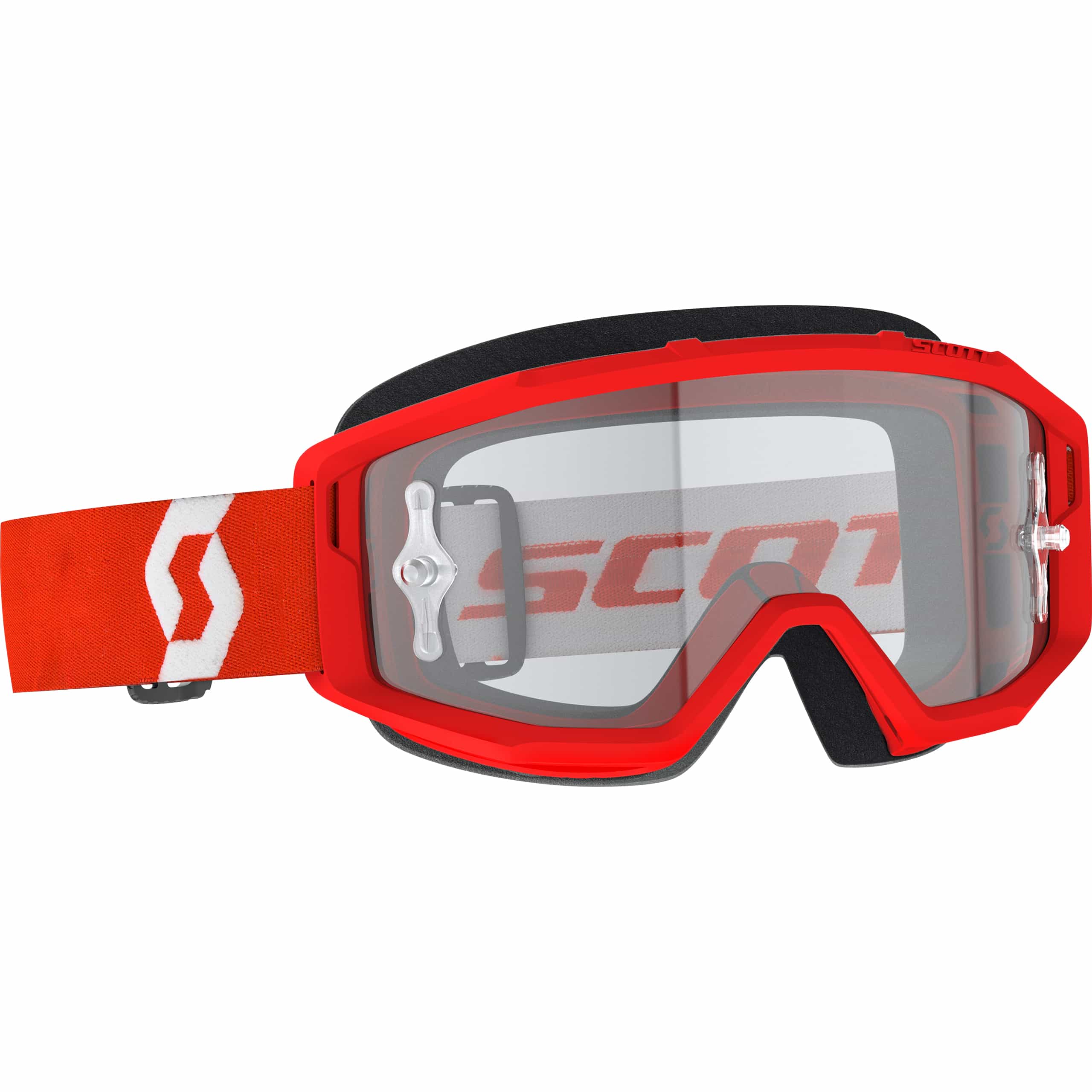Scott-Primal Crossbrille rot/weiß klar-4505101999031
