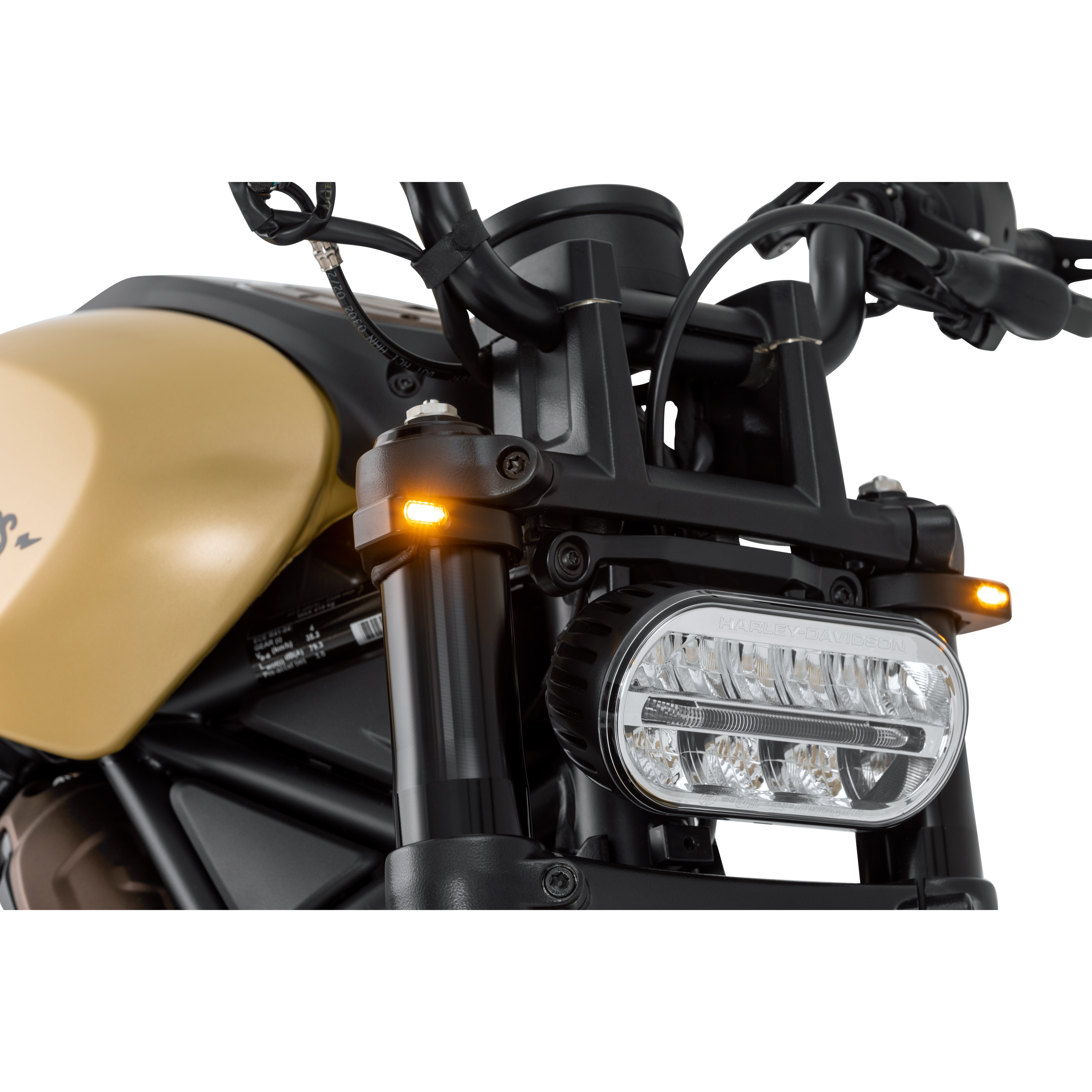 HeinzBikes LED Blinkerpaar ZC-Line Micro für Gabel 54-56mm schwarz - Motorradteile & Ersatzteile - Beleuchtung