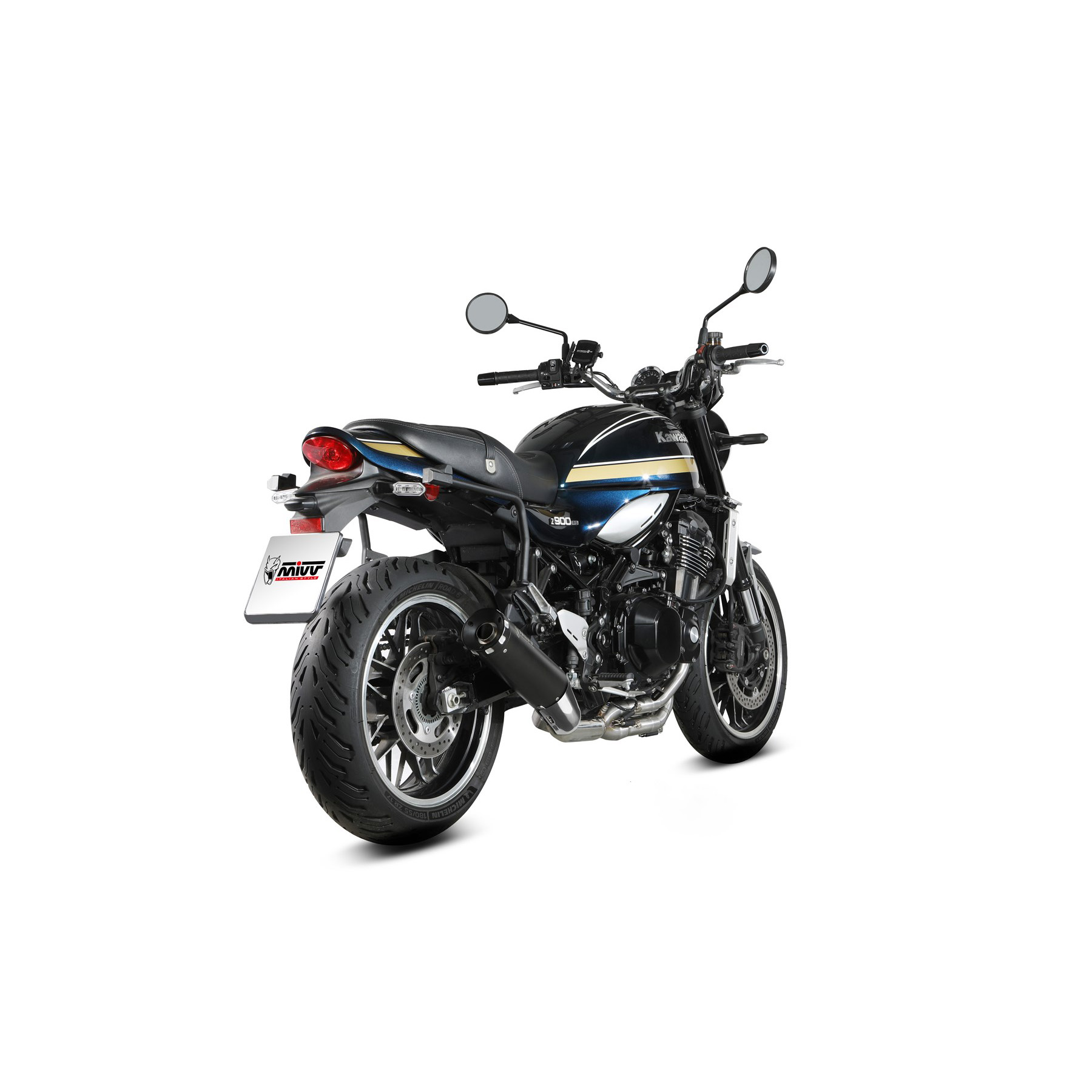 MIVV échappement HR-1 noir pour Kawasaki Z 900 RS 2018-2024