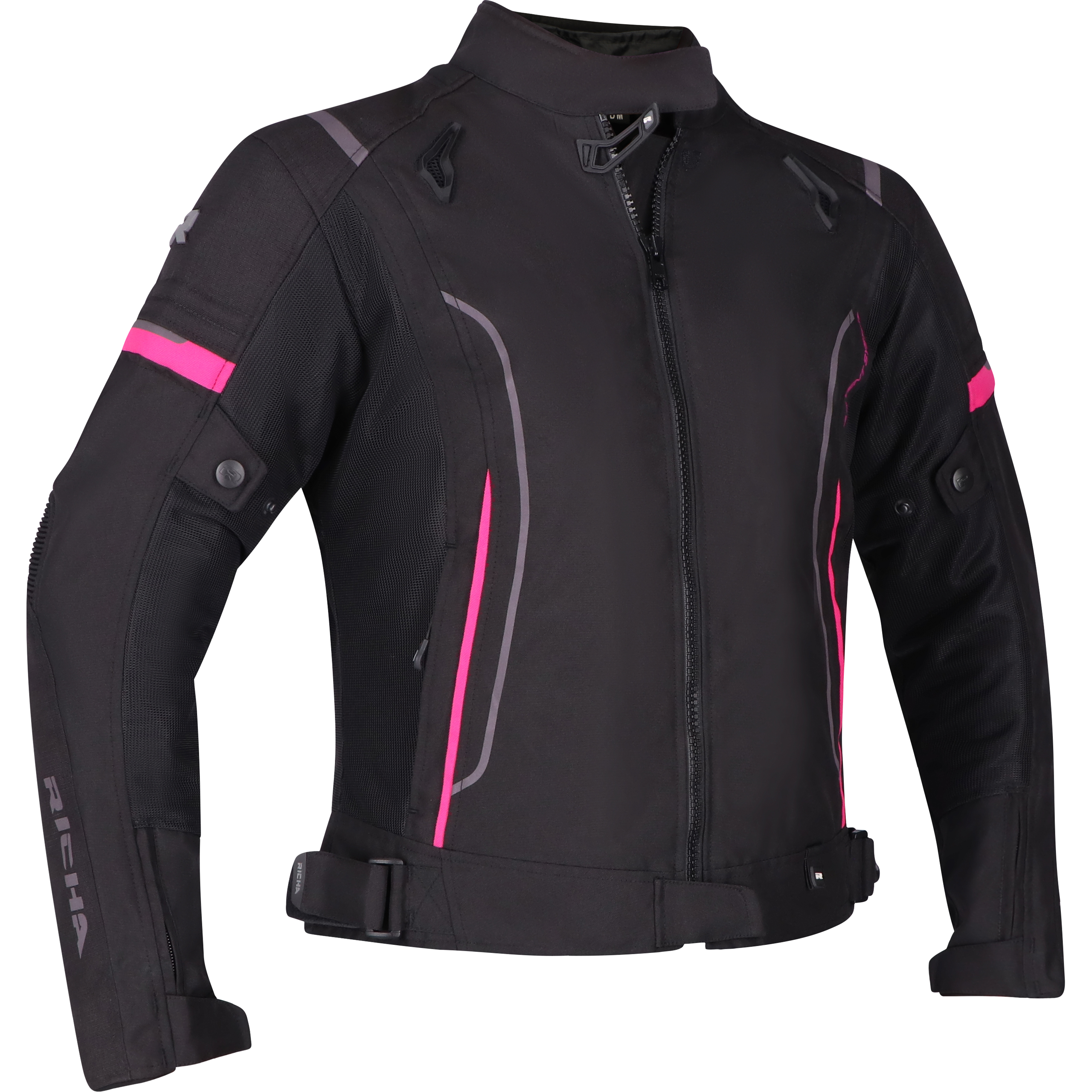 Richa-Airstream 3 Damen Textiljacke schwarz/pink XL-2017471999023111