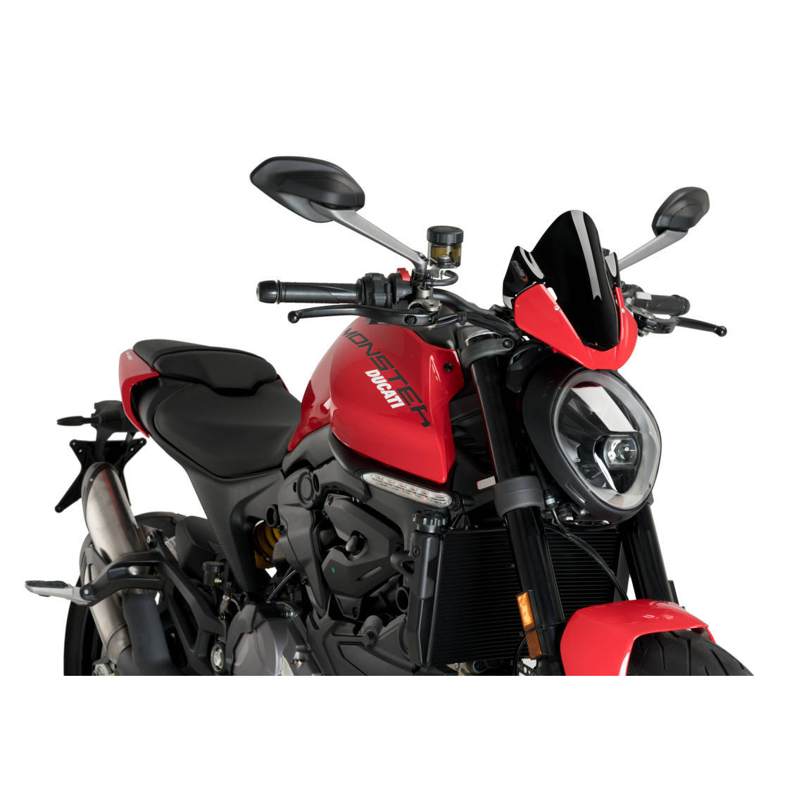 Puig Sportscheibe schwarz für Ducati Monster 937 /+/SP 2021- - Motorradteile & Ersatzteile - Verkleidungen & Abdeckungen
