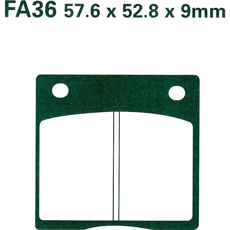 Hi-Q Bremsbeläge organisch FA036 57,6x52,8x9mm - Motorradteile & Ersatzteile - Bremsen