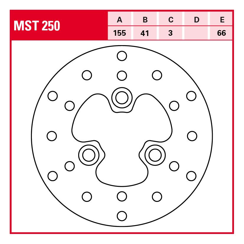 TRW Lucas Bremsscheibe Street starr MST250 155/41/66/3mm - Motorradteile & Ersatzteile - Bremsen