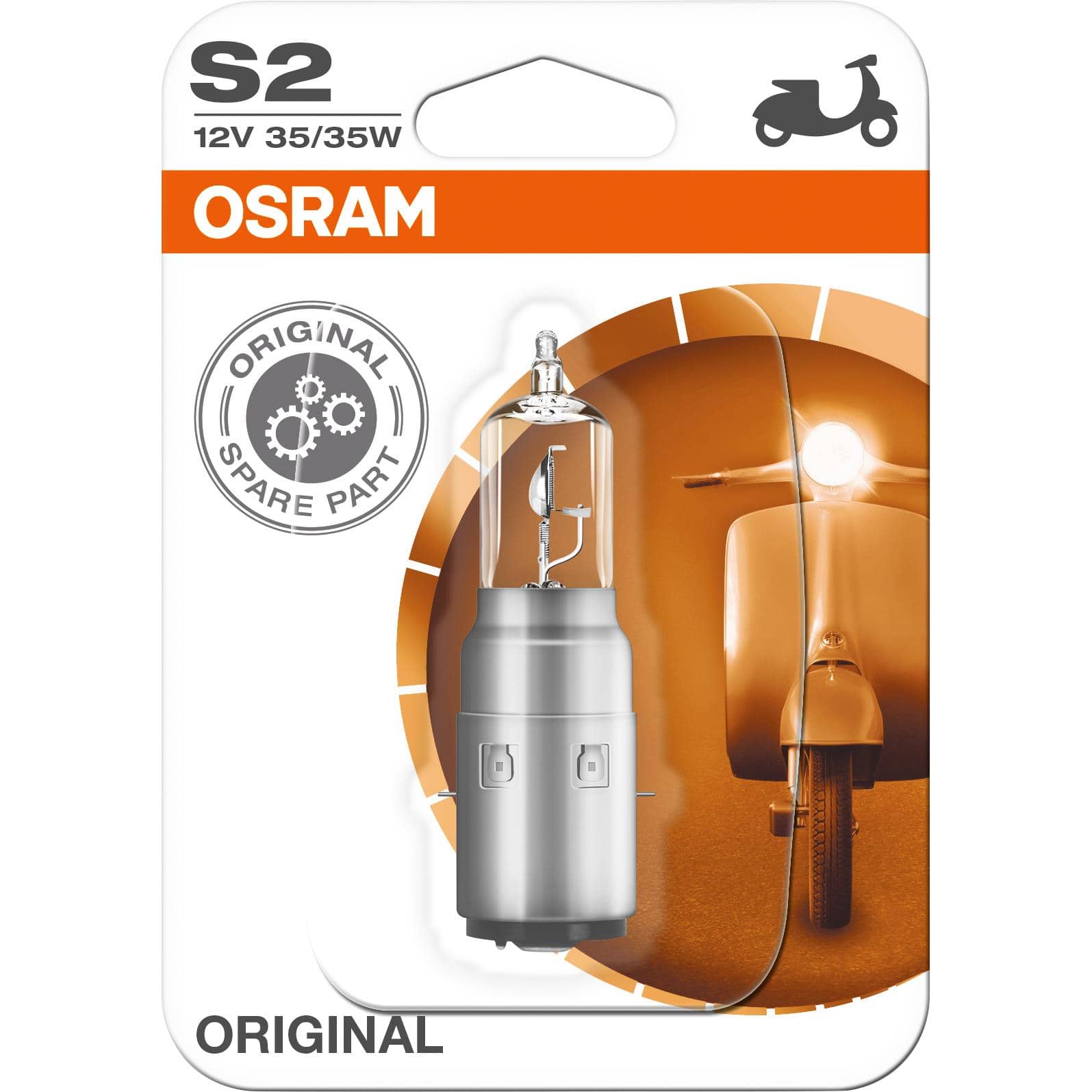 Osram-Original Leuchtmittel S2 12V, 35/35W Bajonettsockel BA20d-5724101000000100