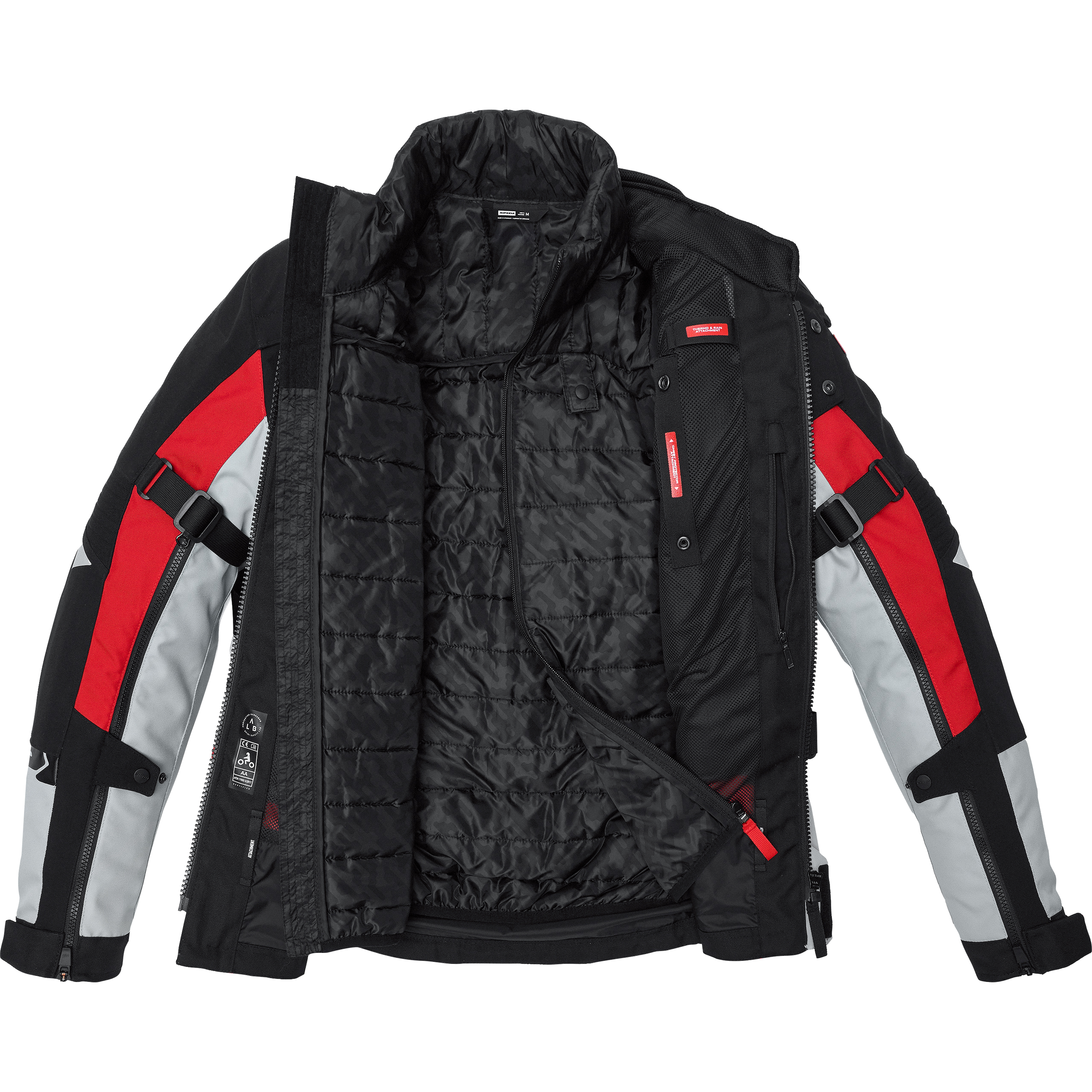 SPIDI-Allroad H2Out Textiljacke grau/rot 4XL-2016381999002014