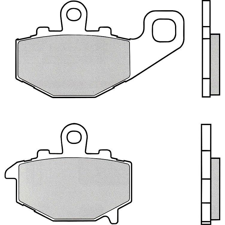 Brembo Bremsbeläge organisch 07KA16.17 89,5x51,2x8,9/68x52,6x9,9mm - Motorradteile & Ersatzteile - Bremsen - Farbe: Neutral