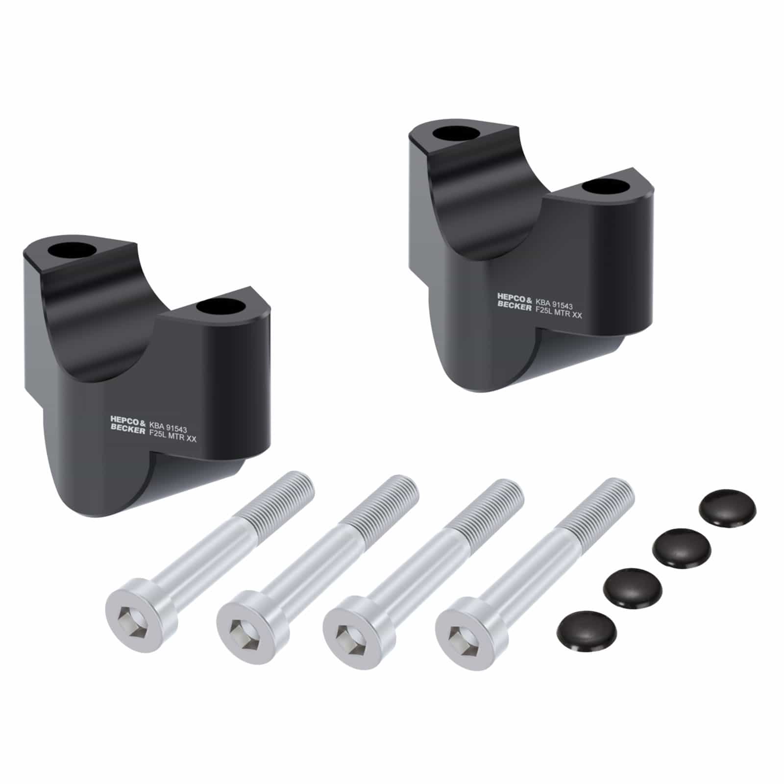 Hepco & Becker Lenkererhöhung 25mm schwarz für KTM 890 SMT - Motorradteile & Ersatzteile - Lenker, Griffe & Hebel
