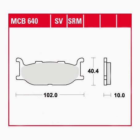 TRW Lucas Bremsbeläge Sintermetall Street MCB640SV 102x40,4x10mm - Motorradteile & Ersatzteile - Bremsen