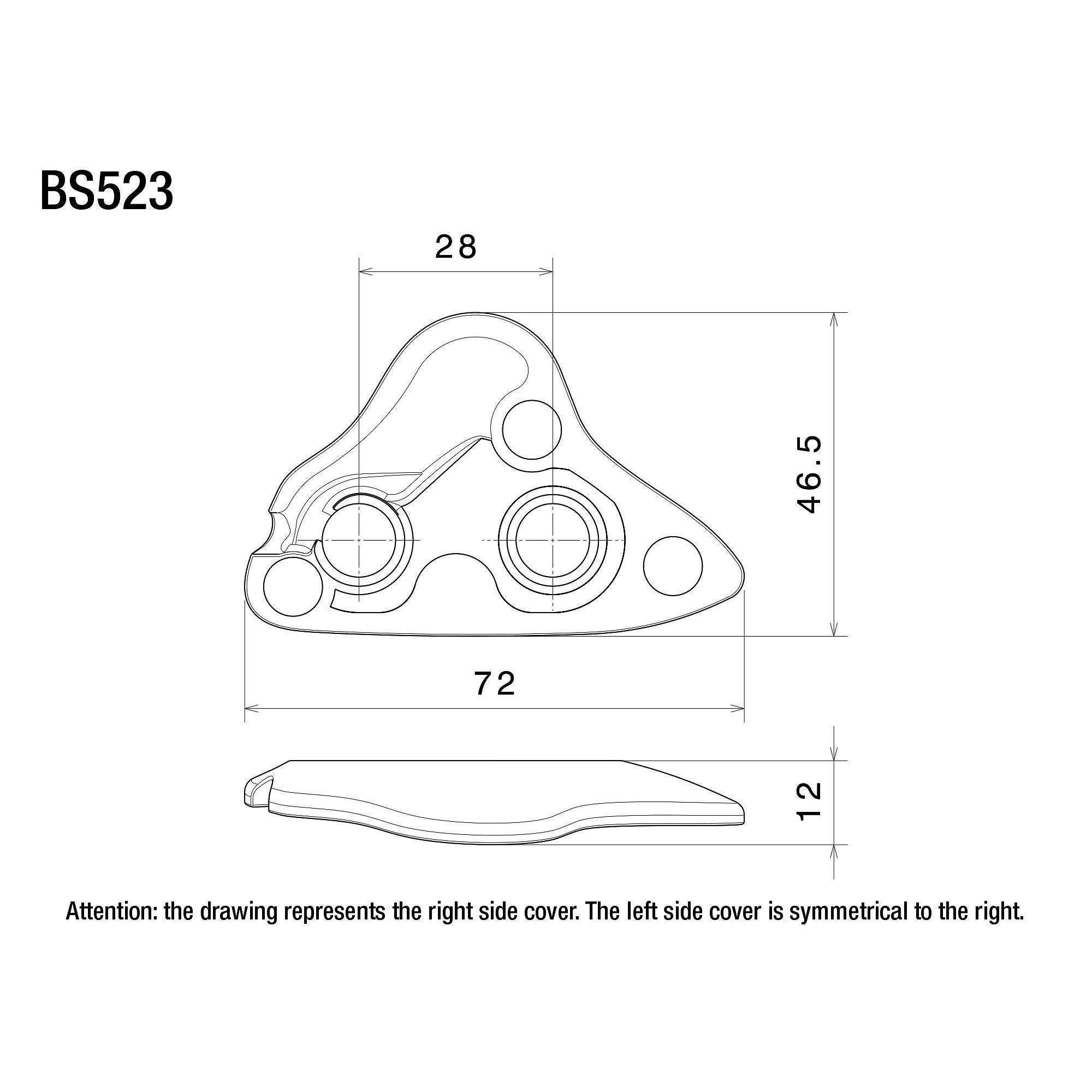Rizoma-Spiegelbohrungsabdeckung BS523B für Yamaha YZF R6/R7-5634391336001001