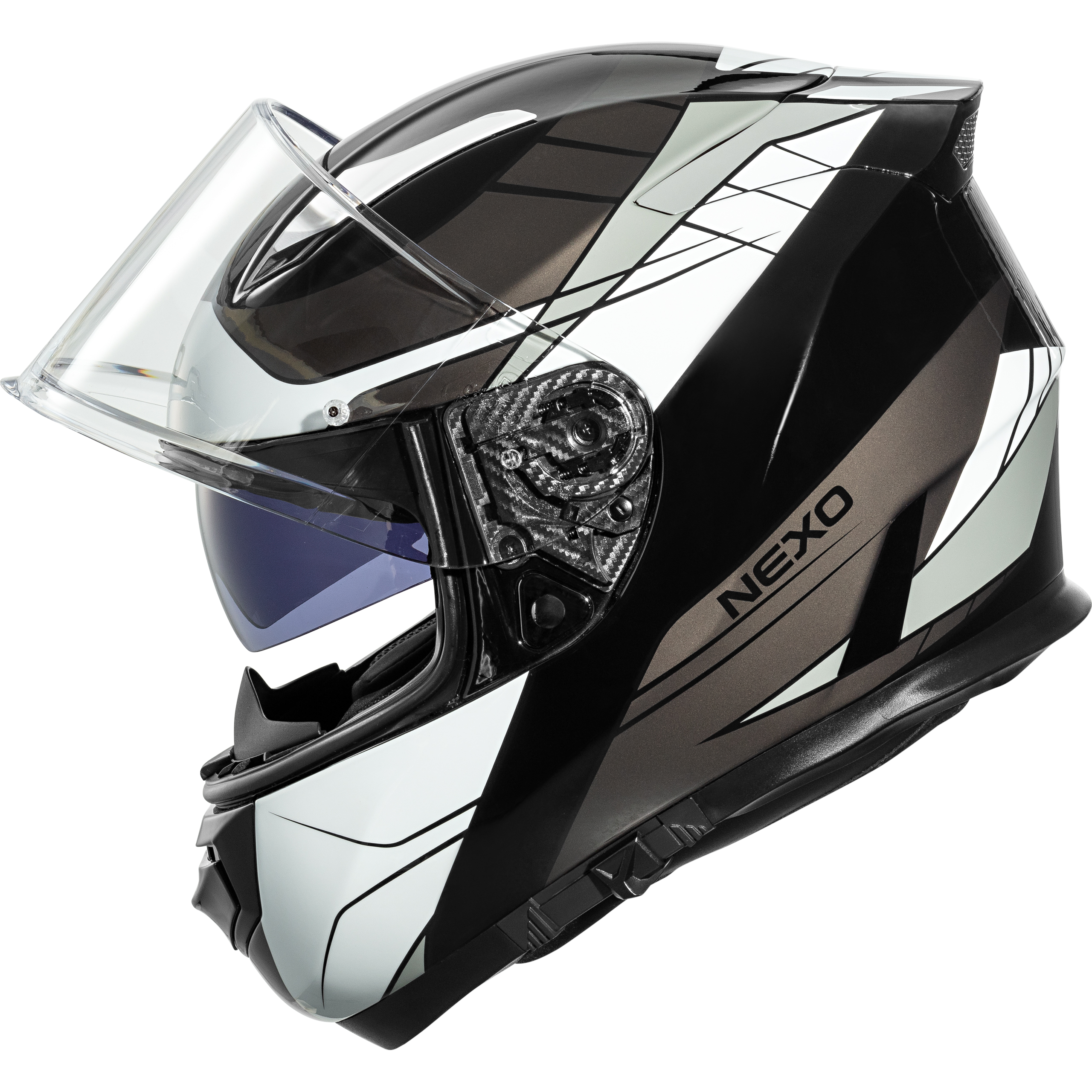 Nexo-Integralhelm Fiberglas Sport III Silber Dekor S-4603691999033008