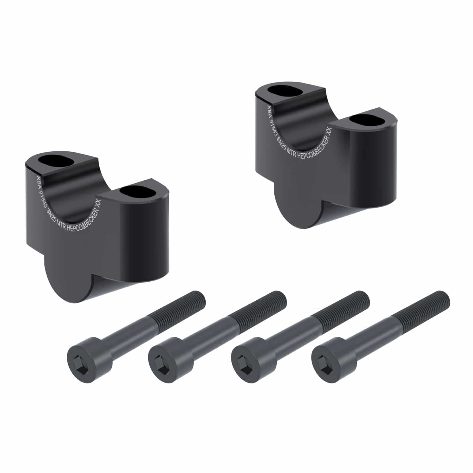 Hepco & Becker Lenkererhöhung 25mm schwarz für Honda CL 500 - Motorradteile & Ersatzteile - Lenker, Griffe & Hebel