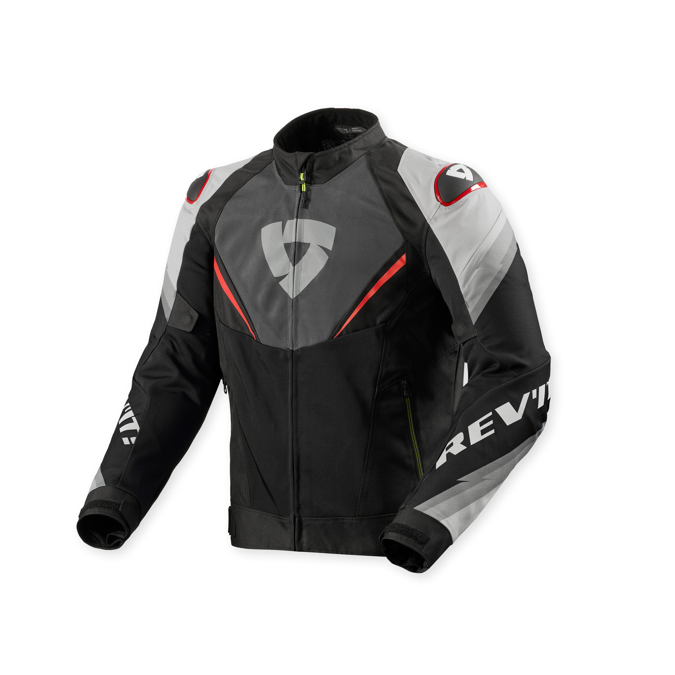 REV'IT! Quantum 3 Air Textiljacke grau/rot S - Motorradbekleidung - Motorradbekleidung Herren