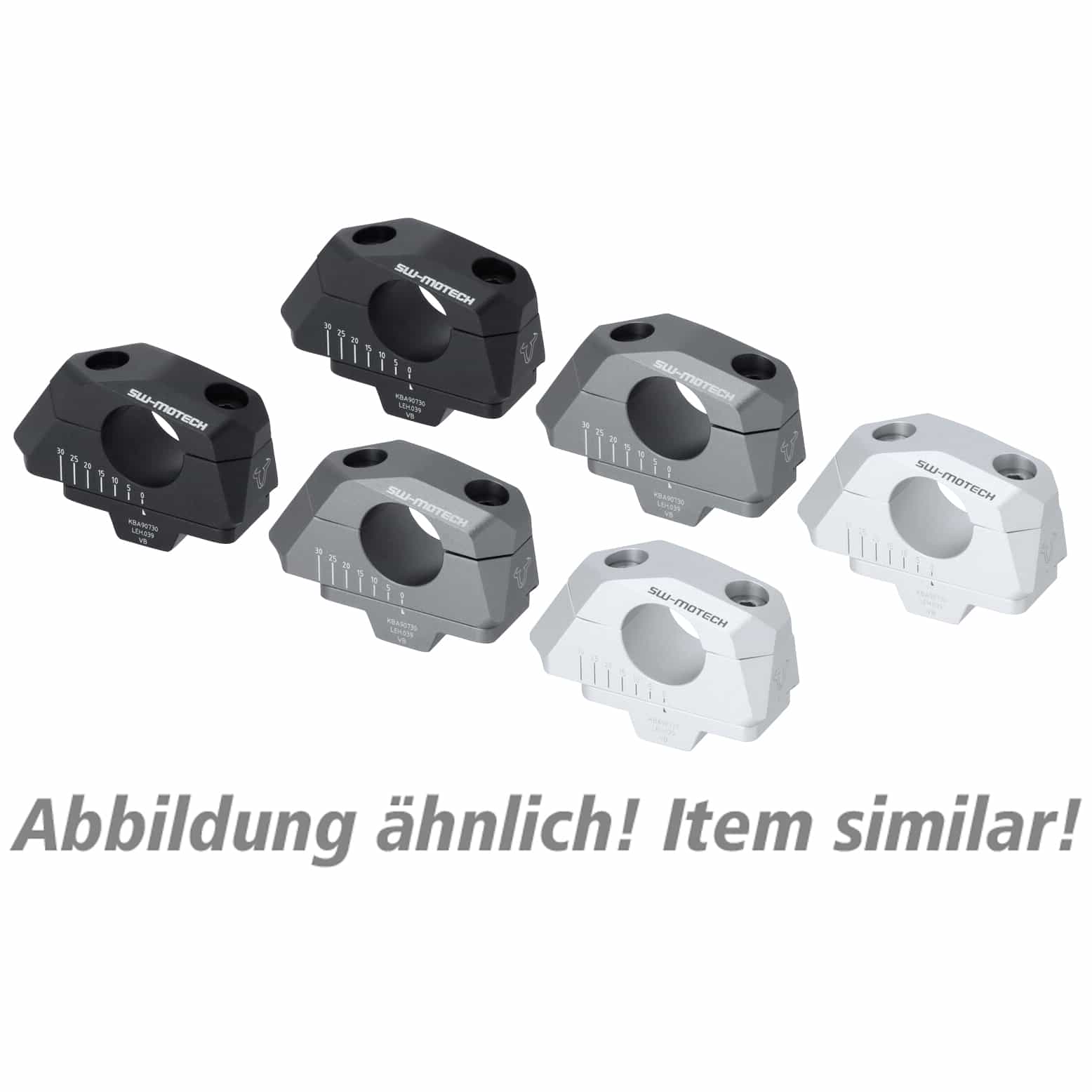 SW-MOTECH-Lenkerverlegung variabel für Ø22mm silber-5743781061999001