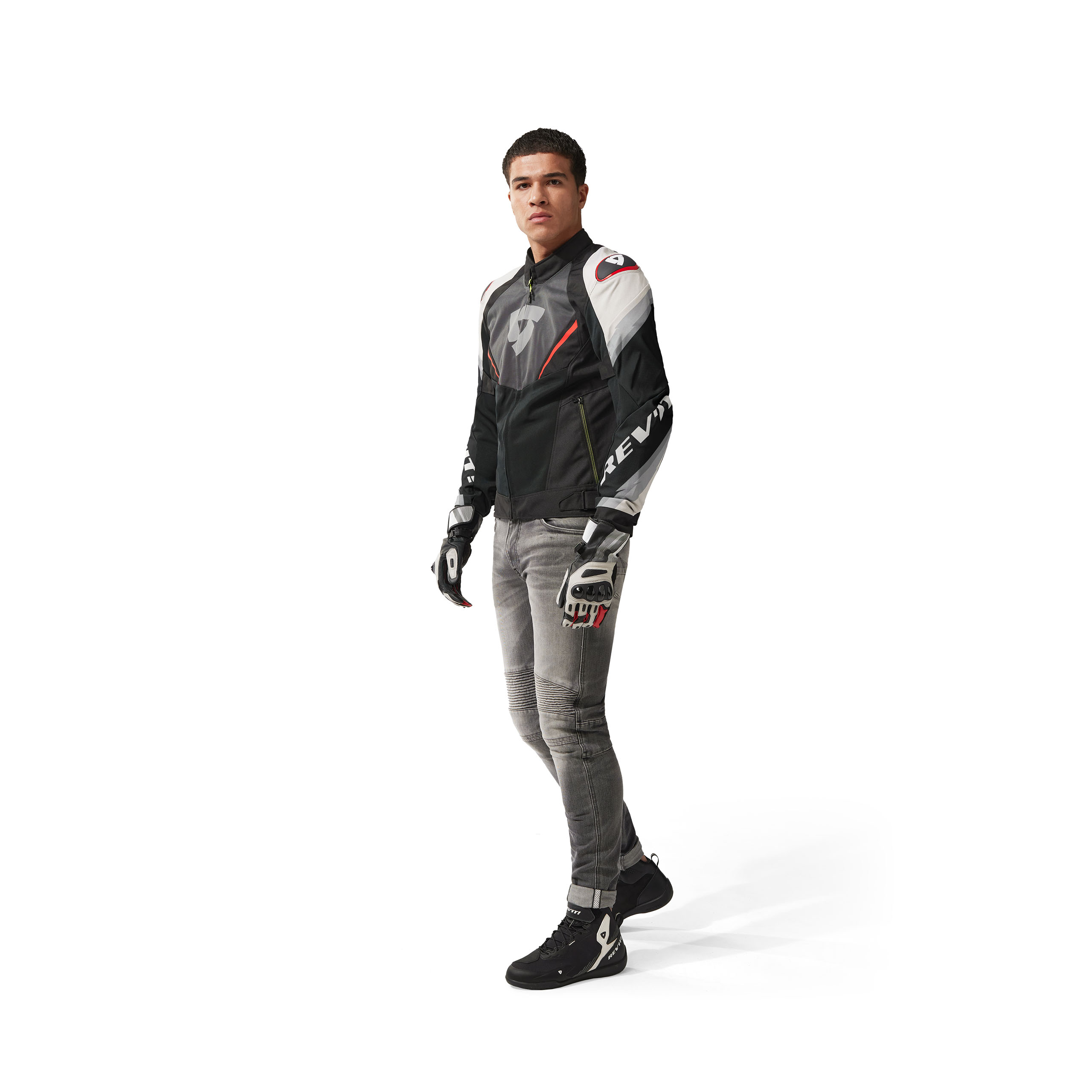REV'IT!-Quantum 3 Air Textiljacke grau/rot XL-0000788999082011