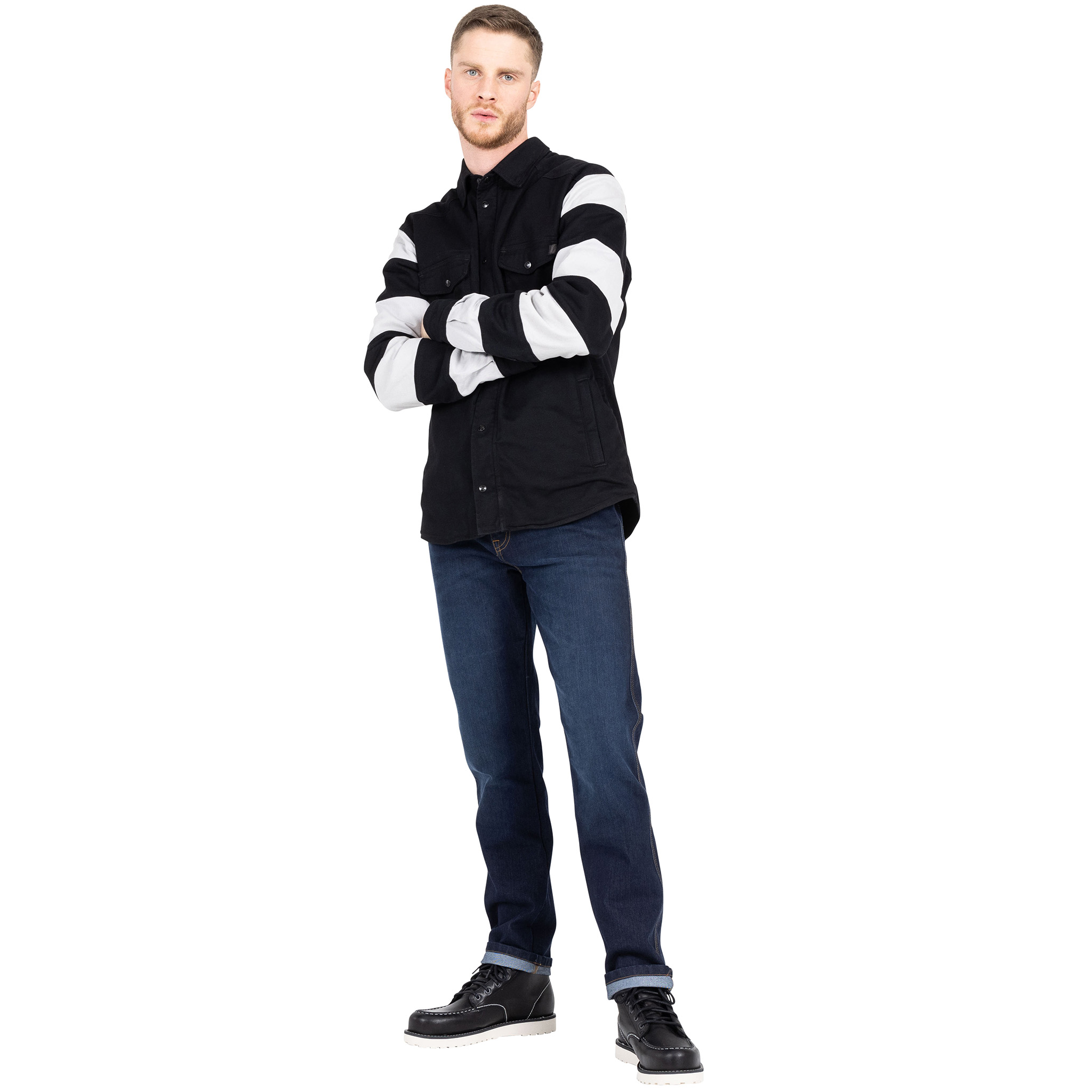 John Doe-XTM Prison Motoshirt schwarz/weiß-0000510005031