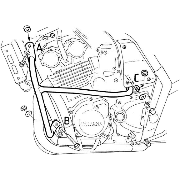 Hepco & Becker Sturzbügel schwarz für Yamaha FZS 600 Fazer - Motorradteile & Ersatzteile - Anbauteile