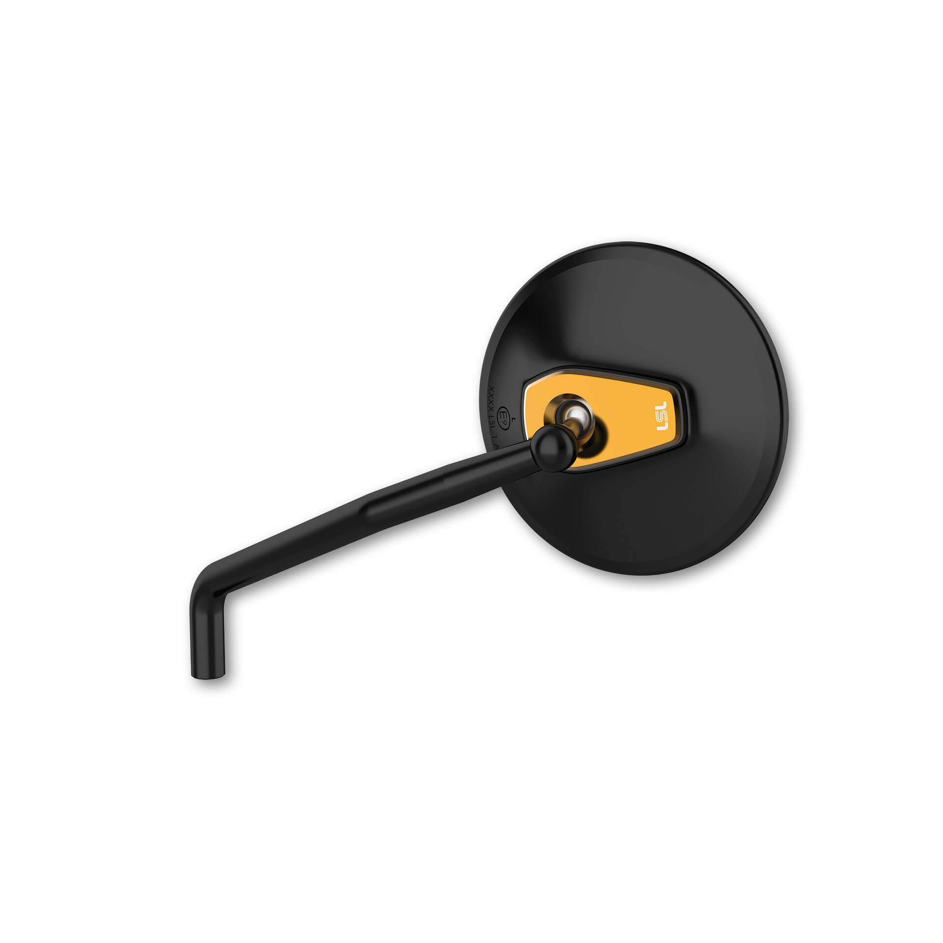 LSL Lenkerspiegelpaar M10x1,25R/R/L Ergonia Ø95mm schwarz/gold - Motorradteile & Ersatzteile - Motorradspiegel