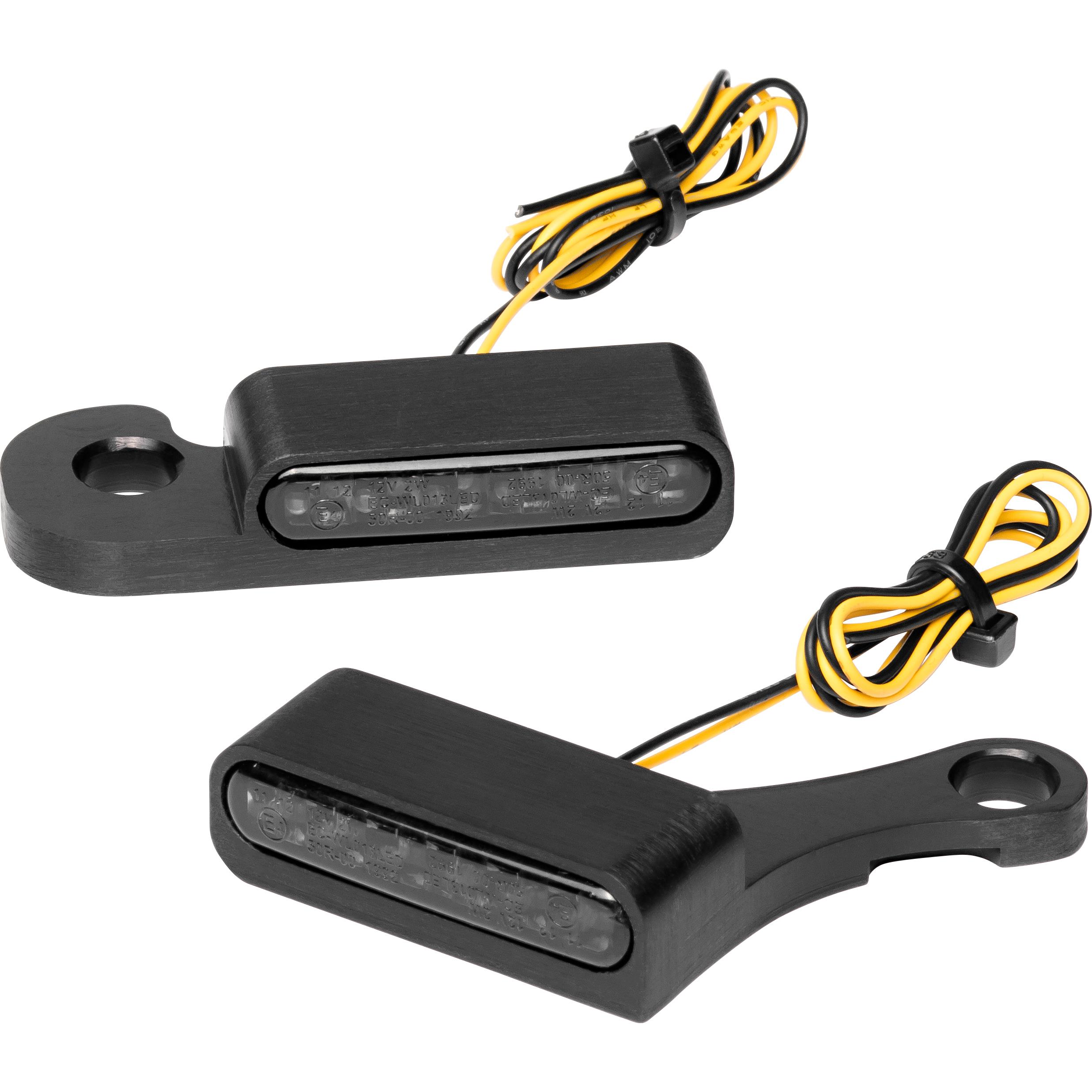 HeinzBikes LED Alu Blinkerpaar vorne für Harley Softail 2018- schwarz - Motorradteile & Ersatzteile - Beleuchtung