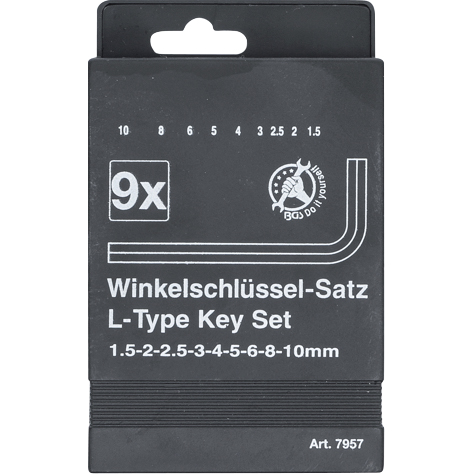 BGS-Winkelschlüssel-Satz Innensechskant 1,5-10 mm 9-teilig-0019251098000030