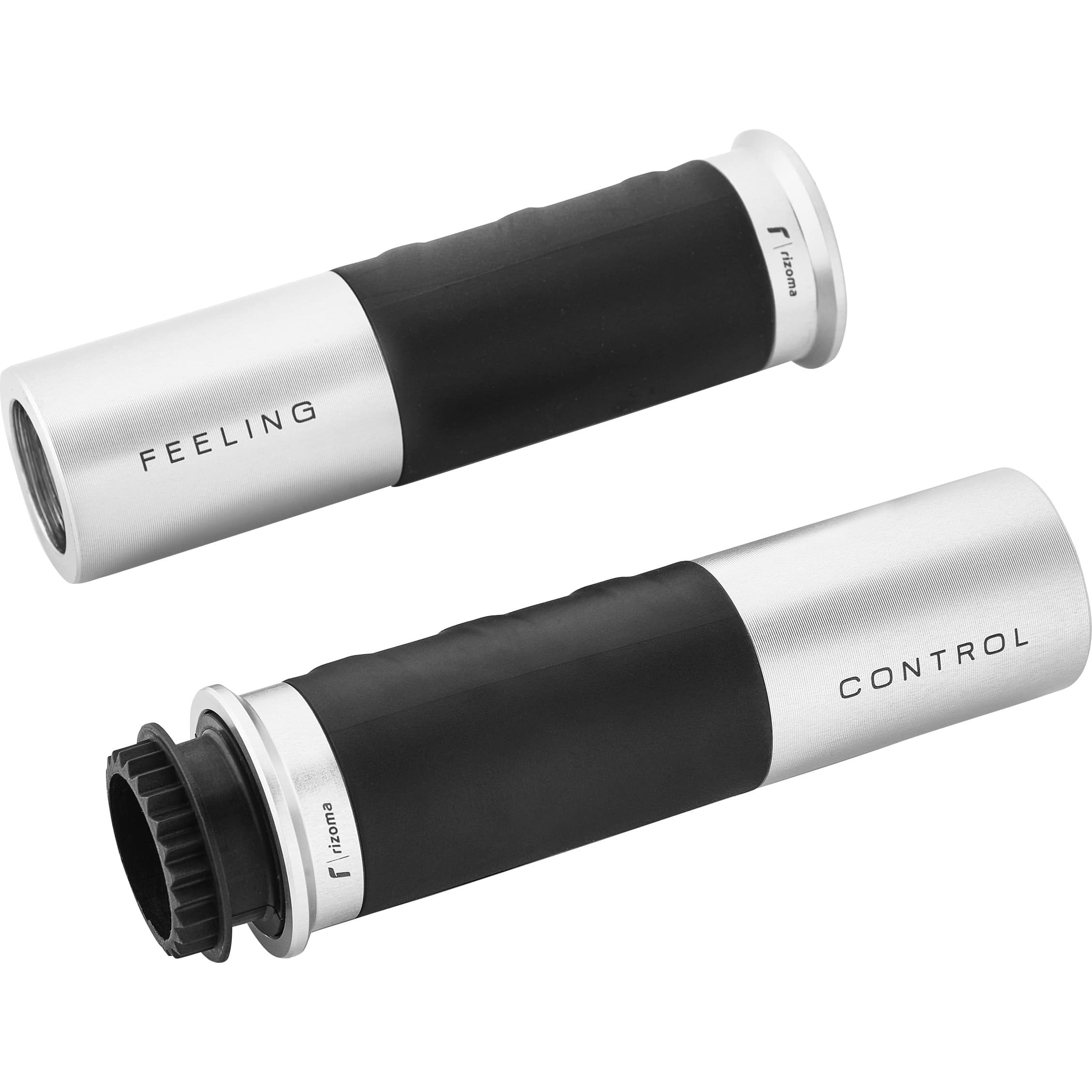 Rizoma Lenkergriffe Icon Alu für 22mm GR225A silber - Motorradteile & Ersatzteile - Lenker, Griffe & Hebel