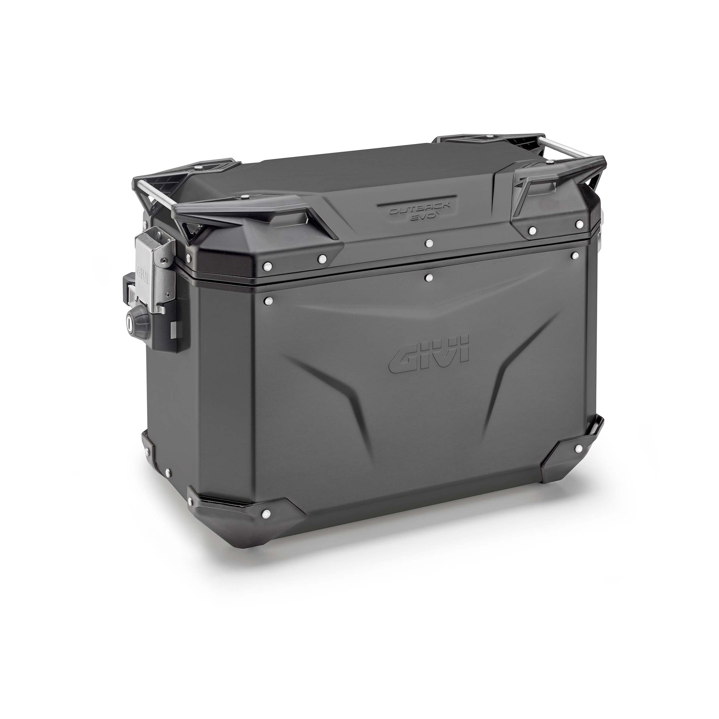 Givi Monokey® Cam-Side Alukoffer Outback Evo schwarz rechts 48 Li - Motorradzubehör - Motorradgepäck
