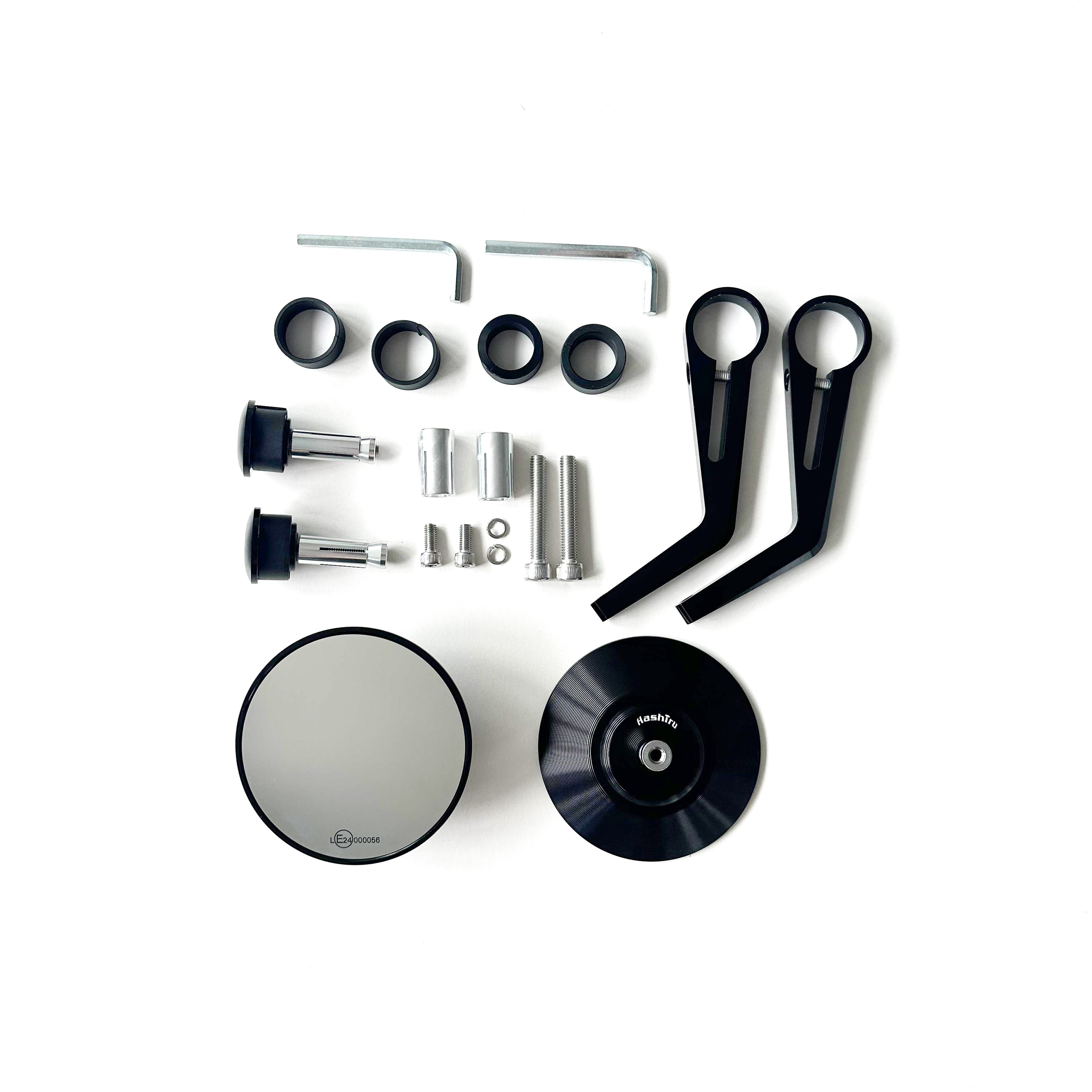 Hashiru-Lenkerendenspiegelpaar Glide rund CNC 13-18mm+22-30mm-0001343112000000