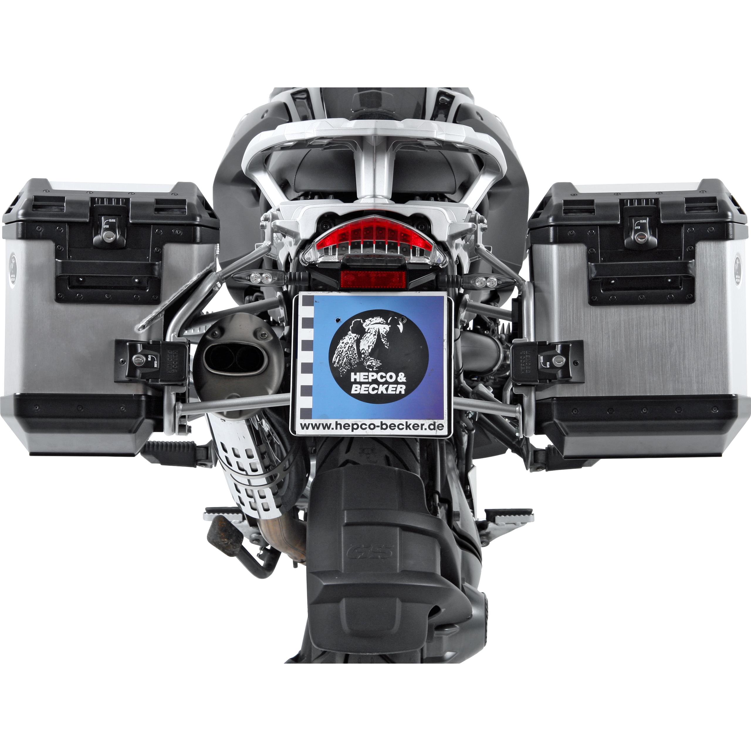 Hepco & Becker Xplorer Cutout Kofferset silber für BMW R 1200 GS AC /Advent - Motorradzubehör - Motorradgepäck