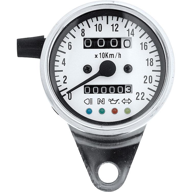 Shin Yo-Tacho 60mm f. Welle m. Kontrollleuch. K1.0 poliert/weiß/blau-5549581065001401