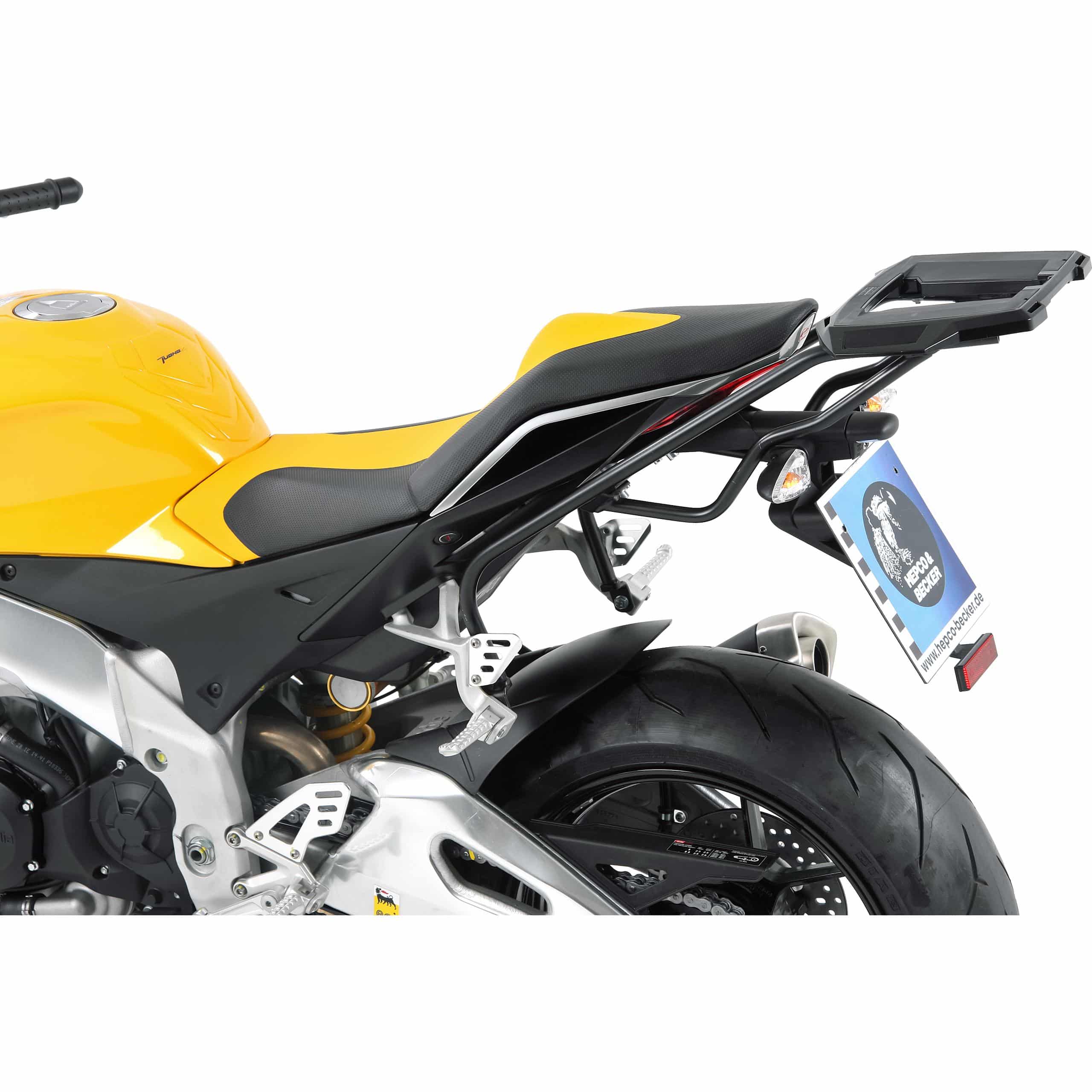Hepco & Becker Gepäckbrücke Alurack schwarz für Tuono V4 R/RR 2011-2020 - Motorradzubehör - Motorradgepäck