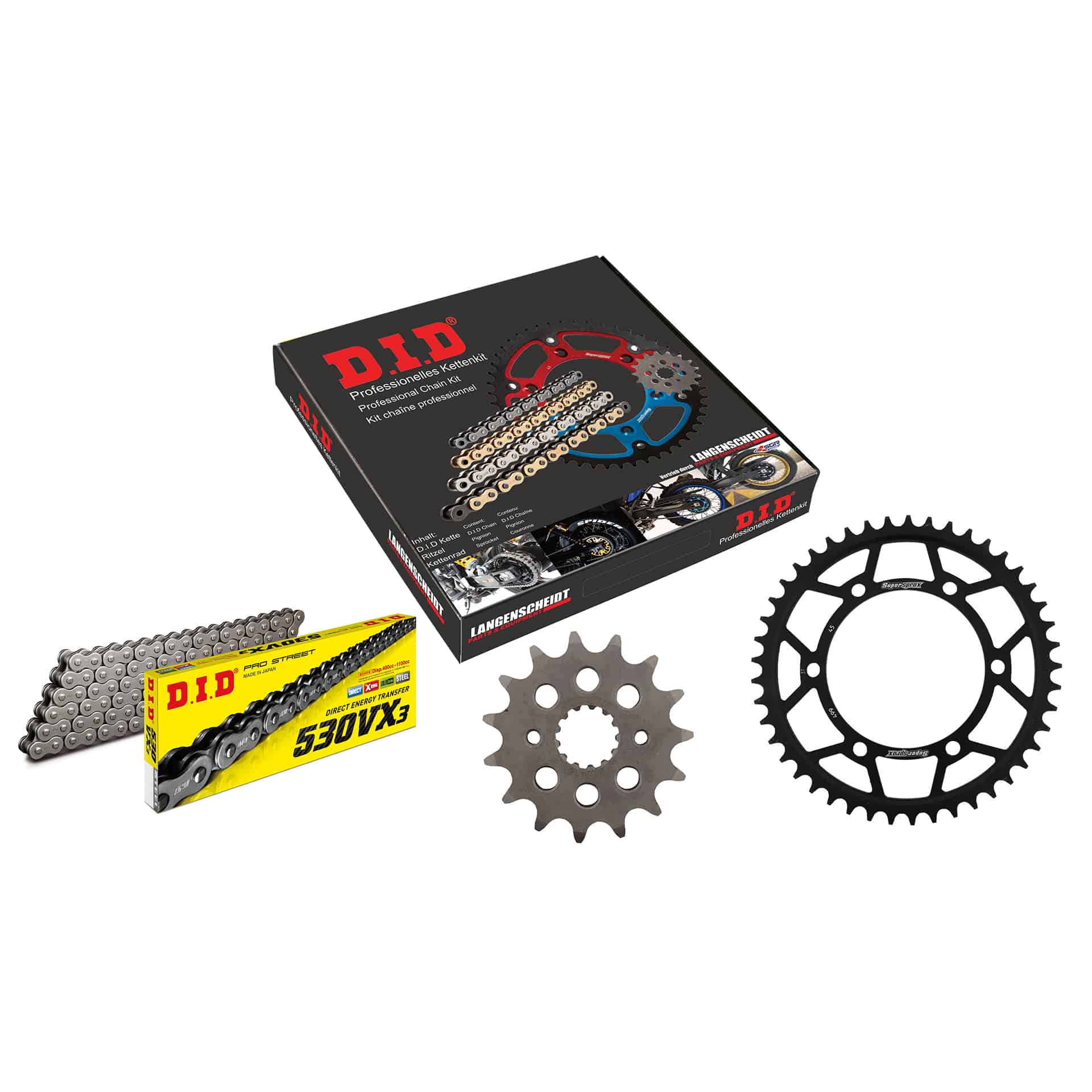 D.I.D. Kettenkit 530VX3 Niet X 15/45/110 für ZZR 600 1990-1992