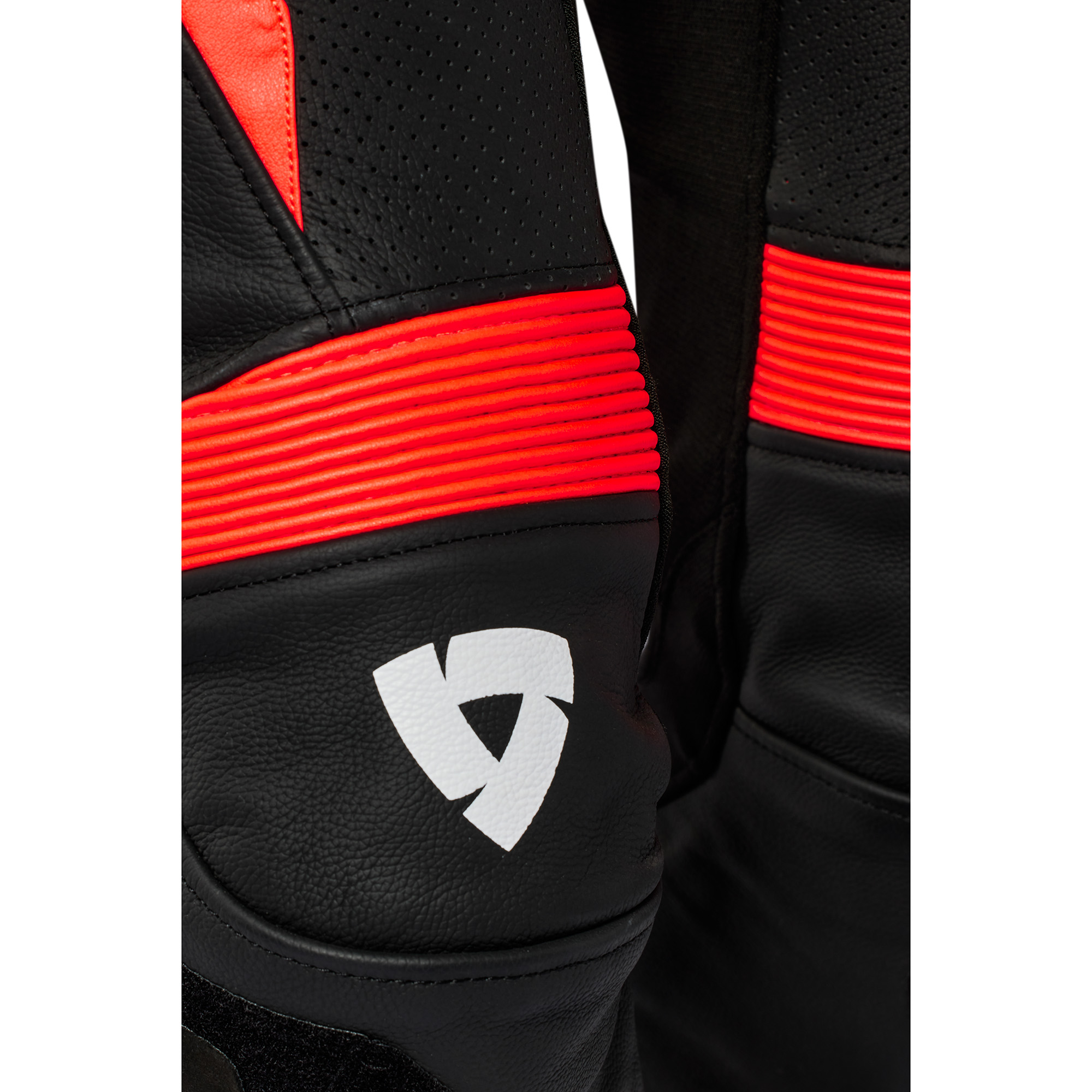 REV'IT!-Argon 3 Lederkombi  2-tlg. schwarz/neonrot-0002050999086