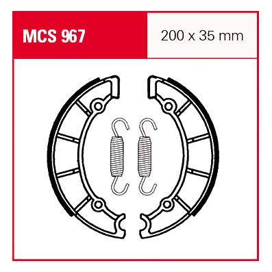 TRW Lucas Bremsbacken iF MCS967 200x35mm - Motorradteile & Ersatzteile - Bremsen