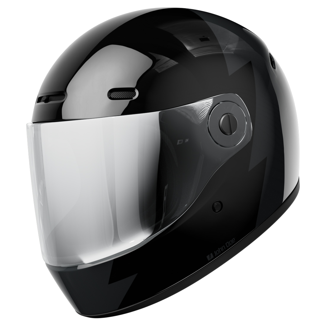 John Doe JD/ONE Helmet Signature Black/Grey L - Helme & Brillen - Motorradhelme