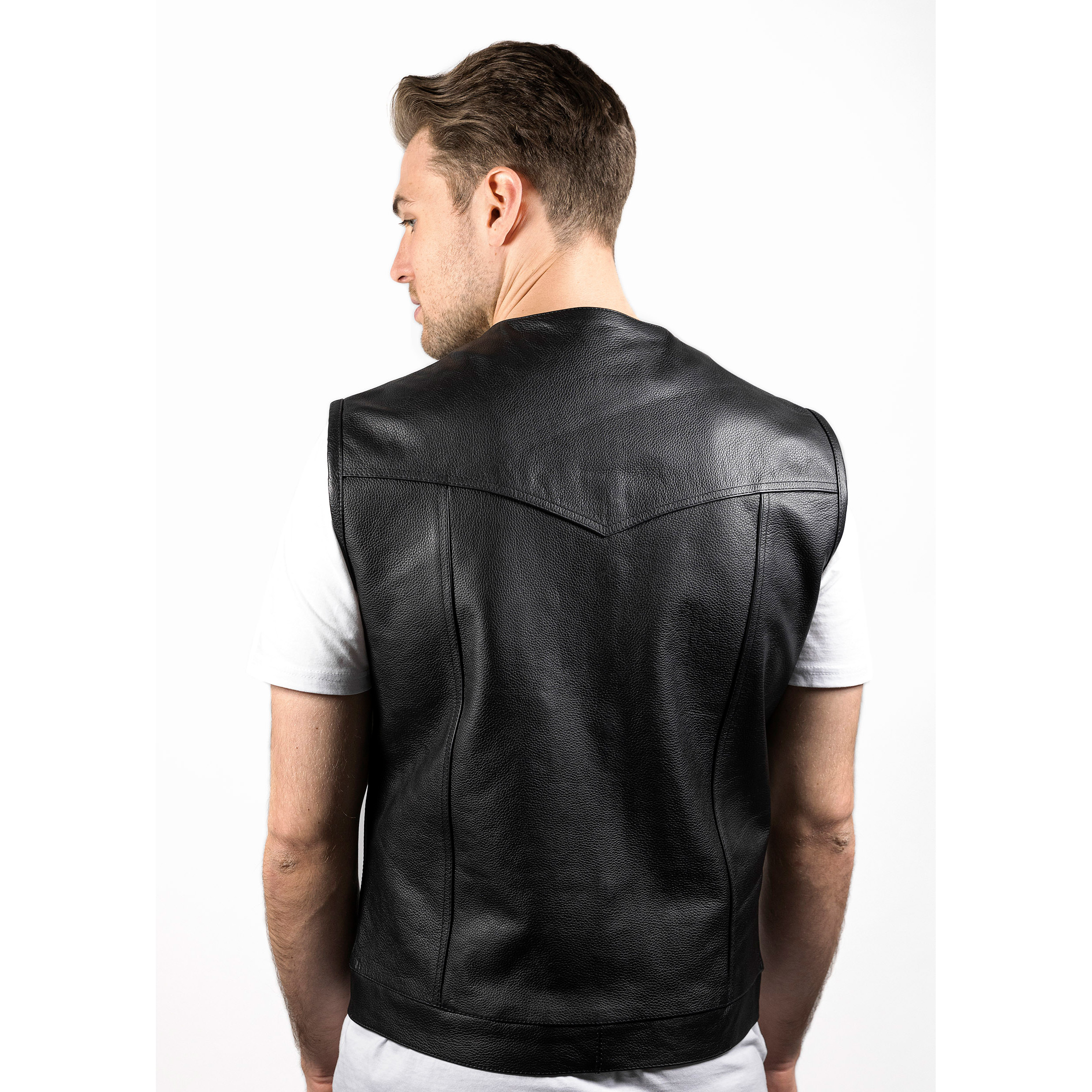 John Doe-MC Outlaw Lederweste schwarz-0000469003001