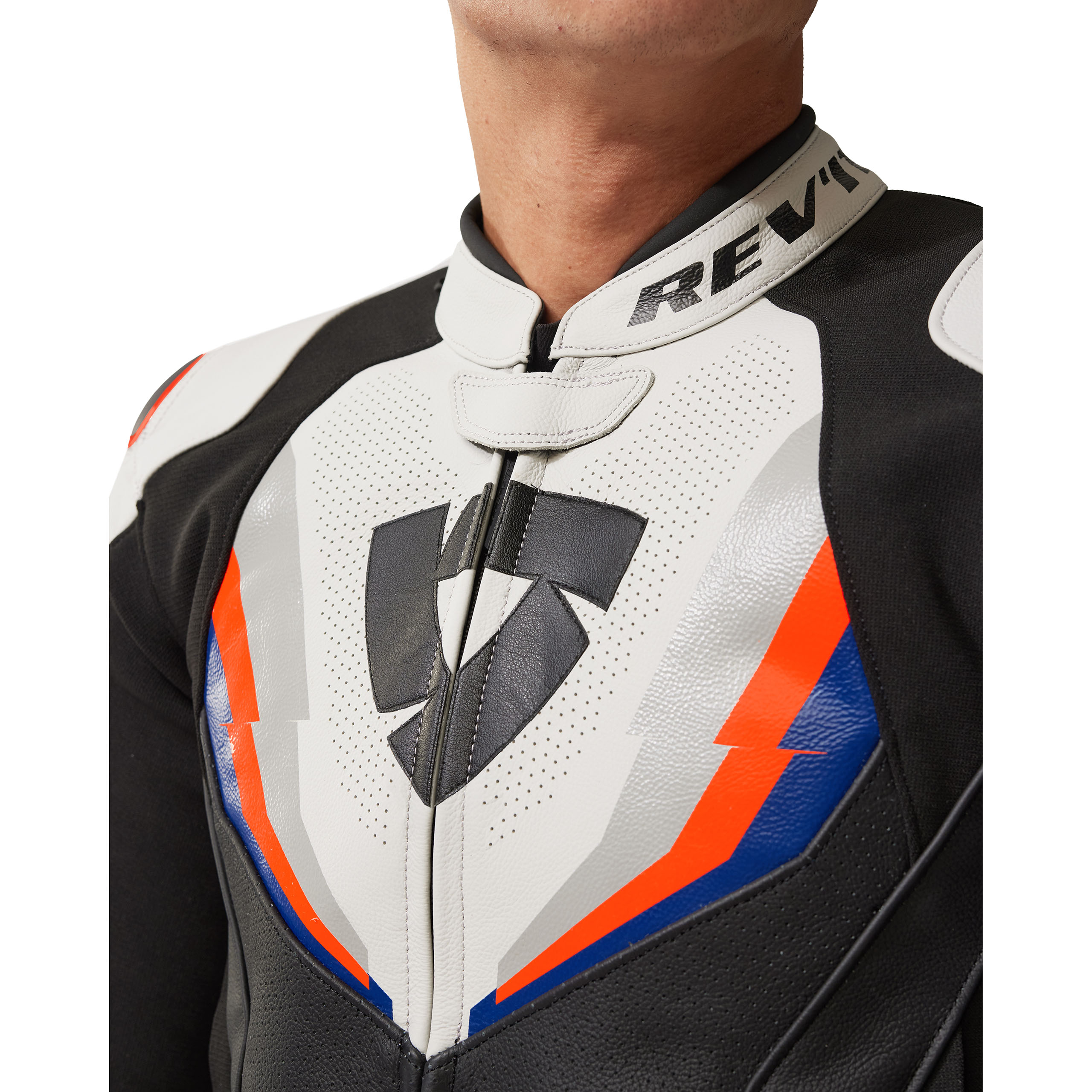 REV'IT!-Quantum 3 Lederjacke schwarz/hellgrau 54-0000781999081308