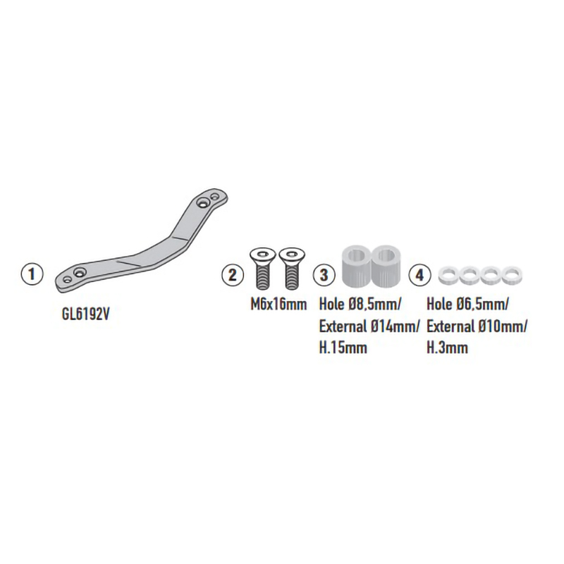 Givi-Anbaukit 5148KIT für Topcaseträger SRA5143 an OEM Träger-0000984068000011