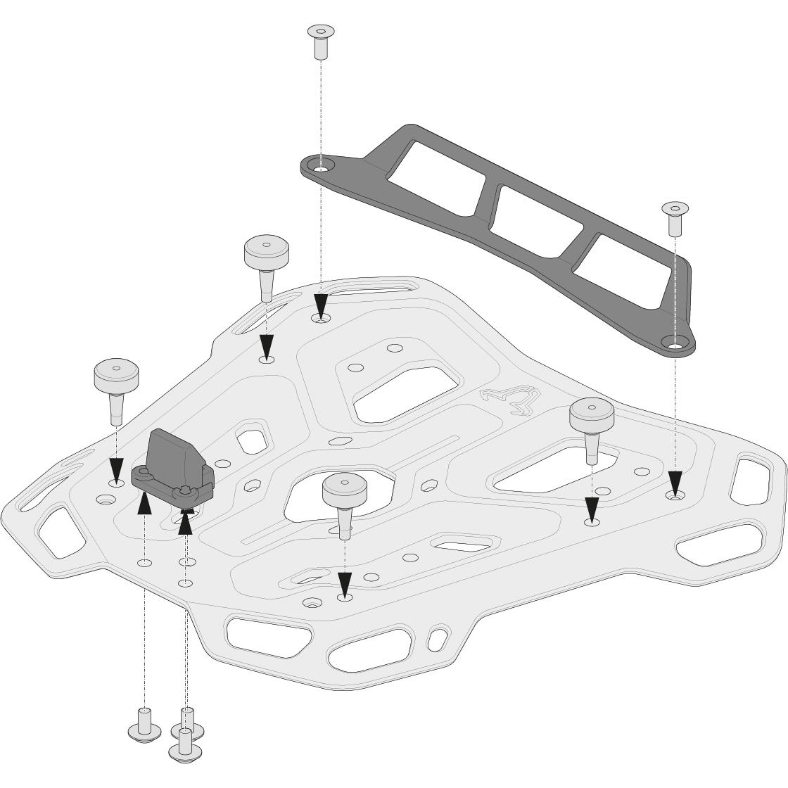 SW-MOTECH QUICK-LOCK Adventure-Rack Adapterkit für Givi Monolock - Motorradzubehör - Motorradgepäck