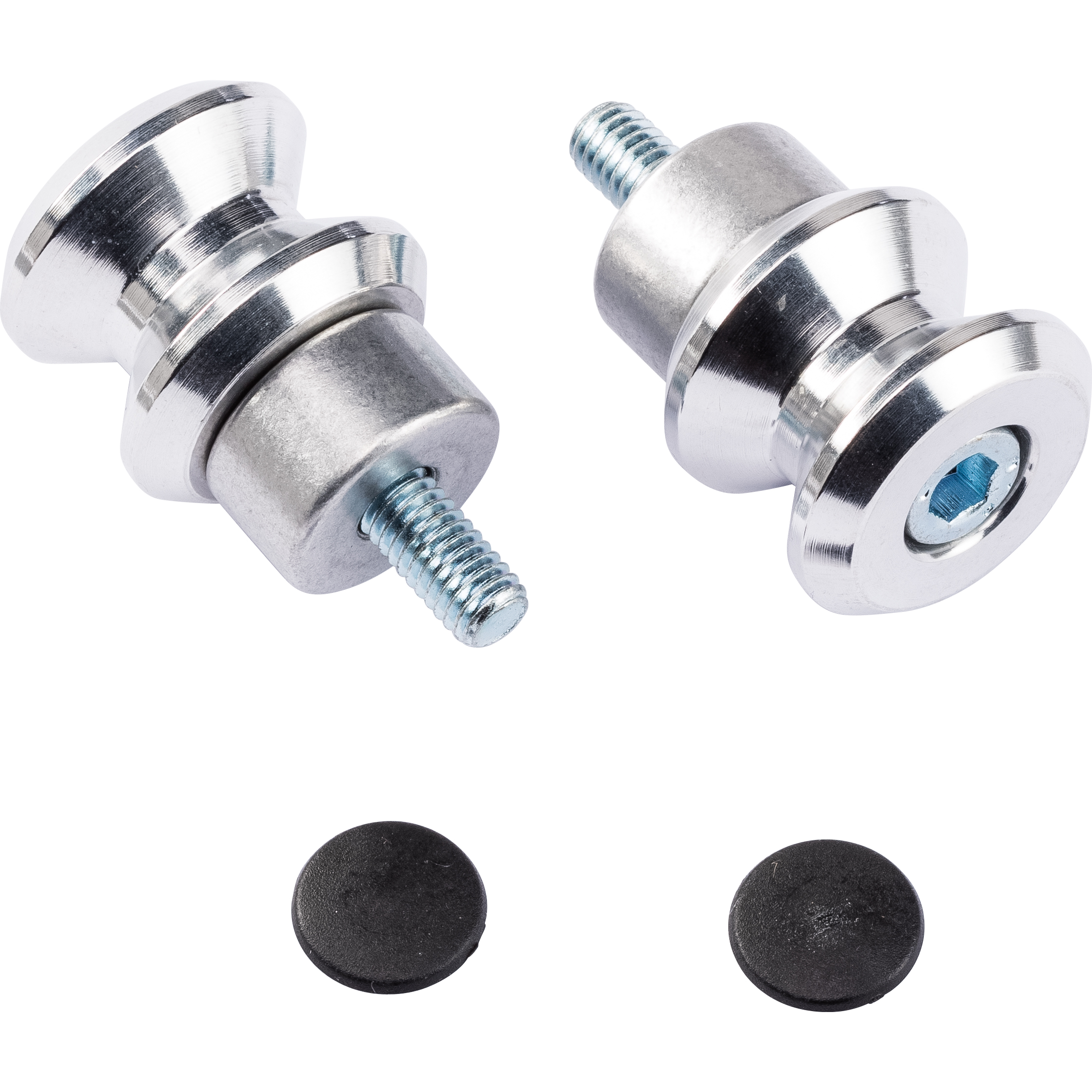Kern-Stabi Racing Adapterrollen Paar M6x1.0 silber - Motorradzubehör - Aufbockvorrichtungen