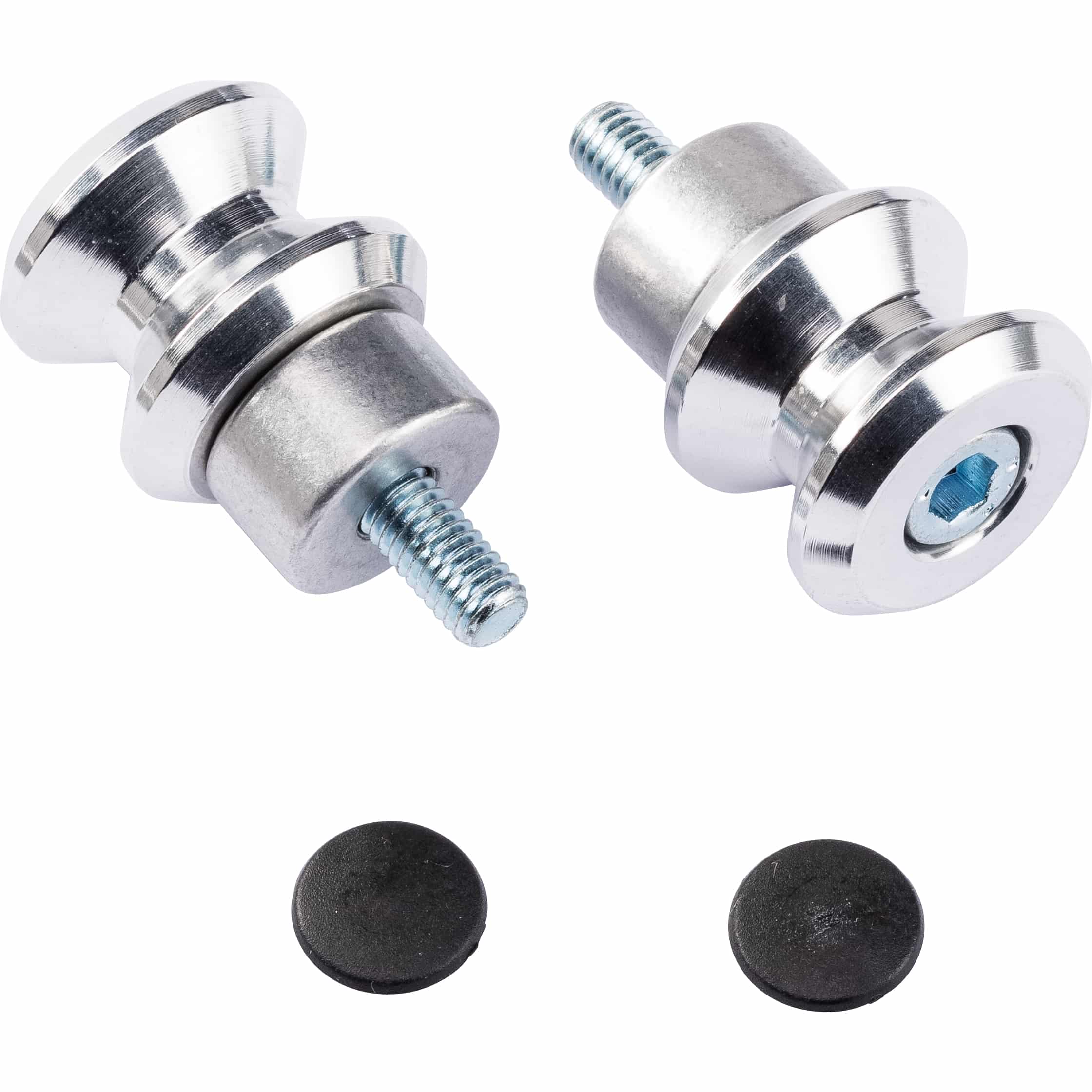 Kern-Stabi Racing Adapterrollen Paar M6x1.0 silber - Motorradzubehör - Aufbockvorrichtungen
