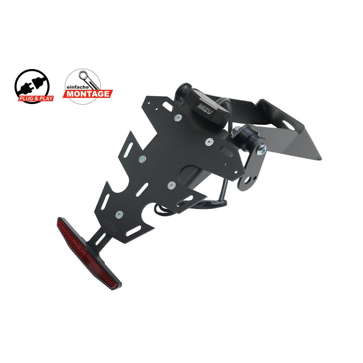 Mizu Kennzeichenhalter Plug & Play AT für Husqvarna 801 Svart-/Vi - Motorradteile & Ersatzteile - Anbauteile