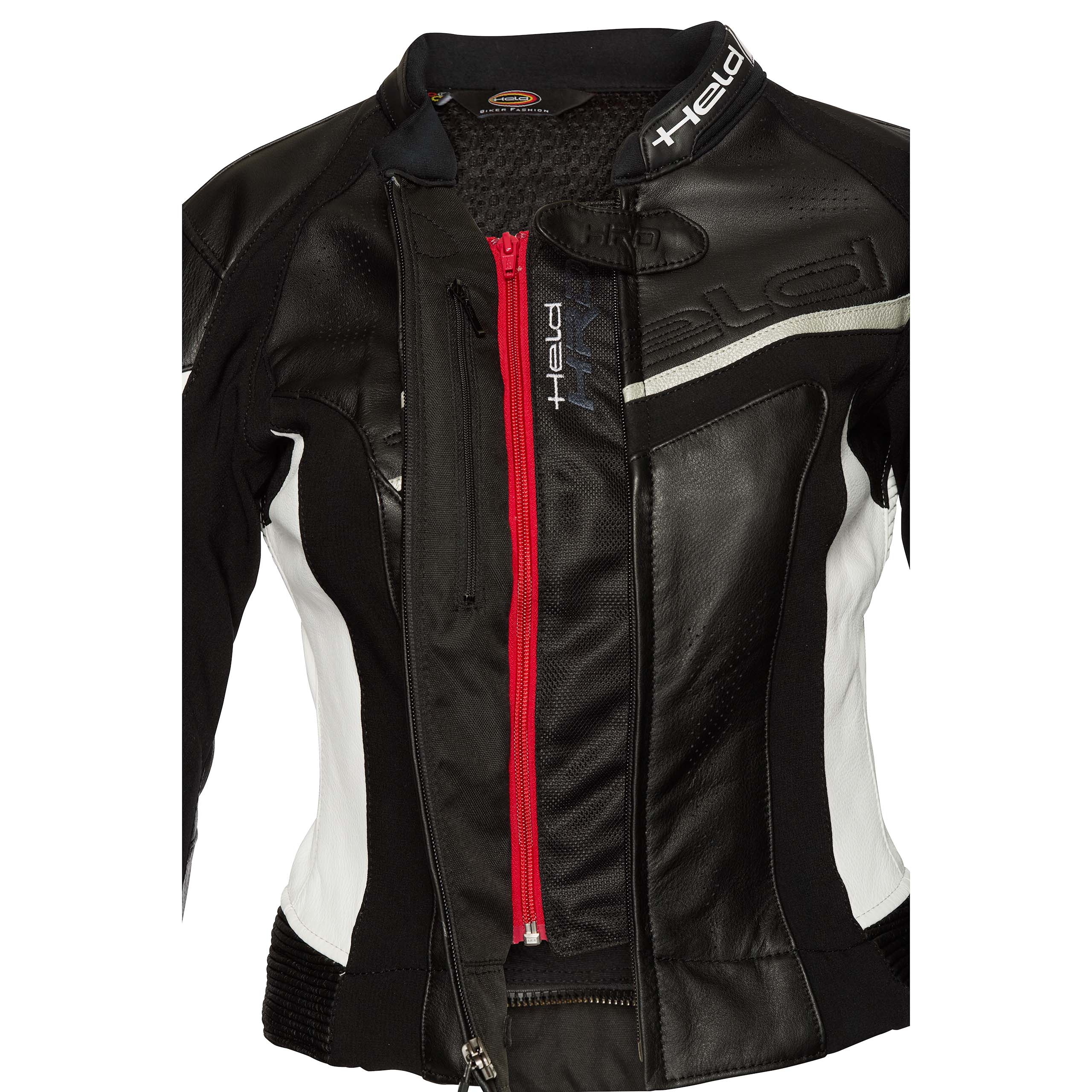 Held-Debbie II Damen Lederjacke schwarz/weiß 38-1005911999004406