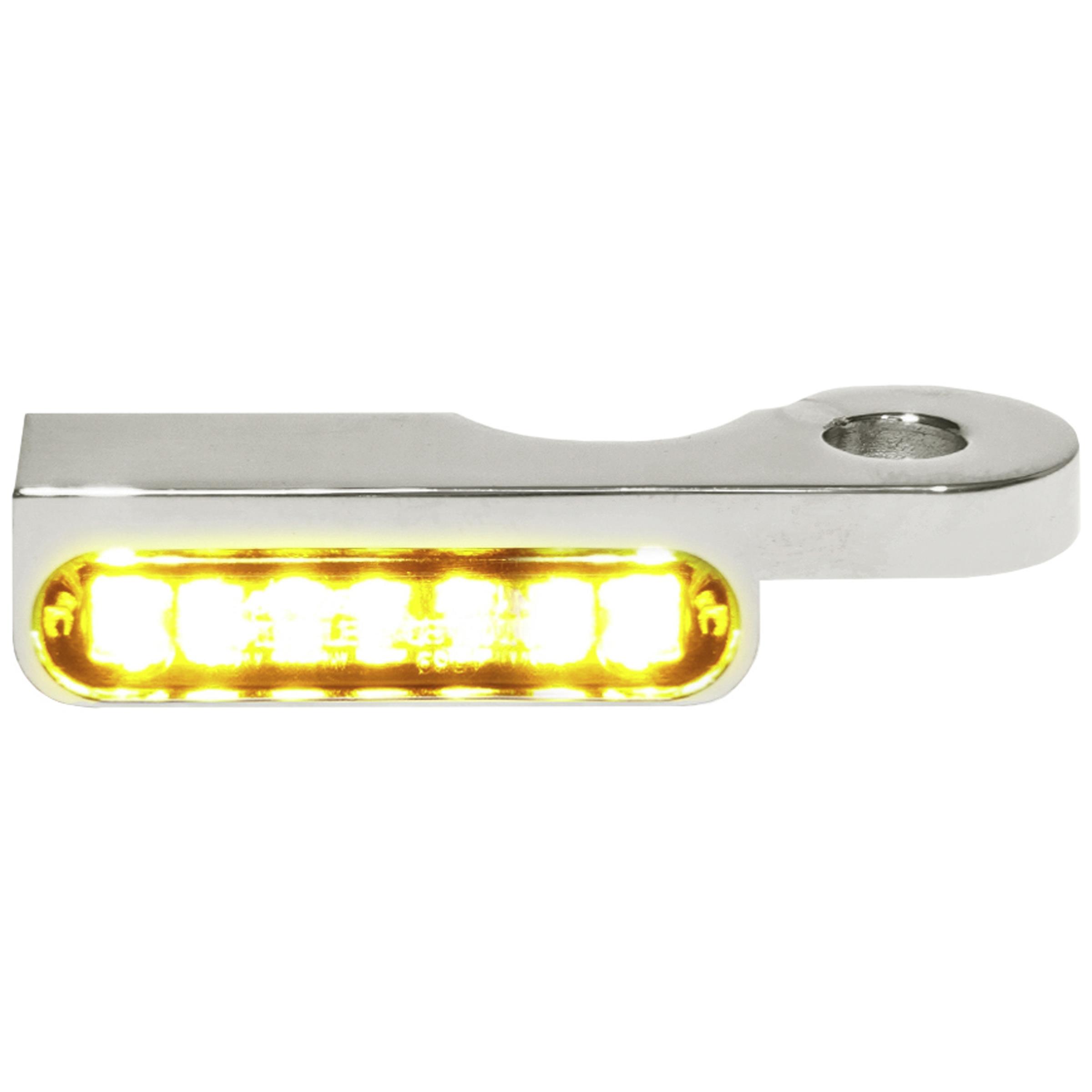 HeinzBikes LED Alu Blinkerpaar vorne für Harley Dyna 1996- chrom - Motorradteile & Ersatzteile - Beleuchtung