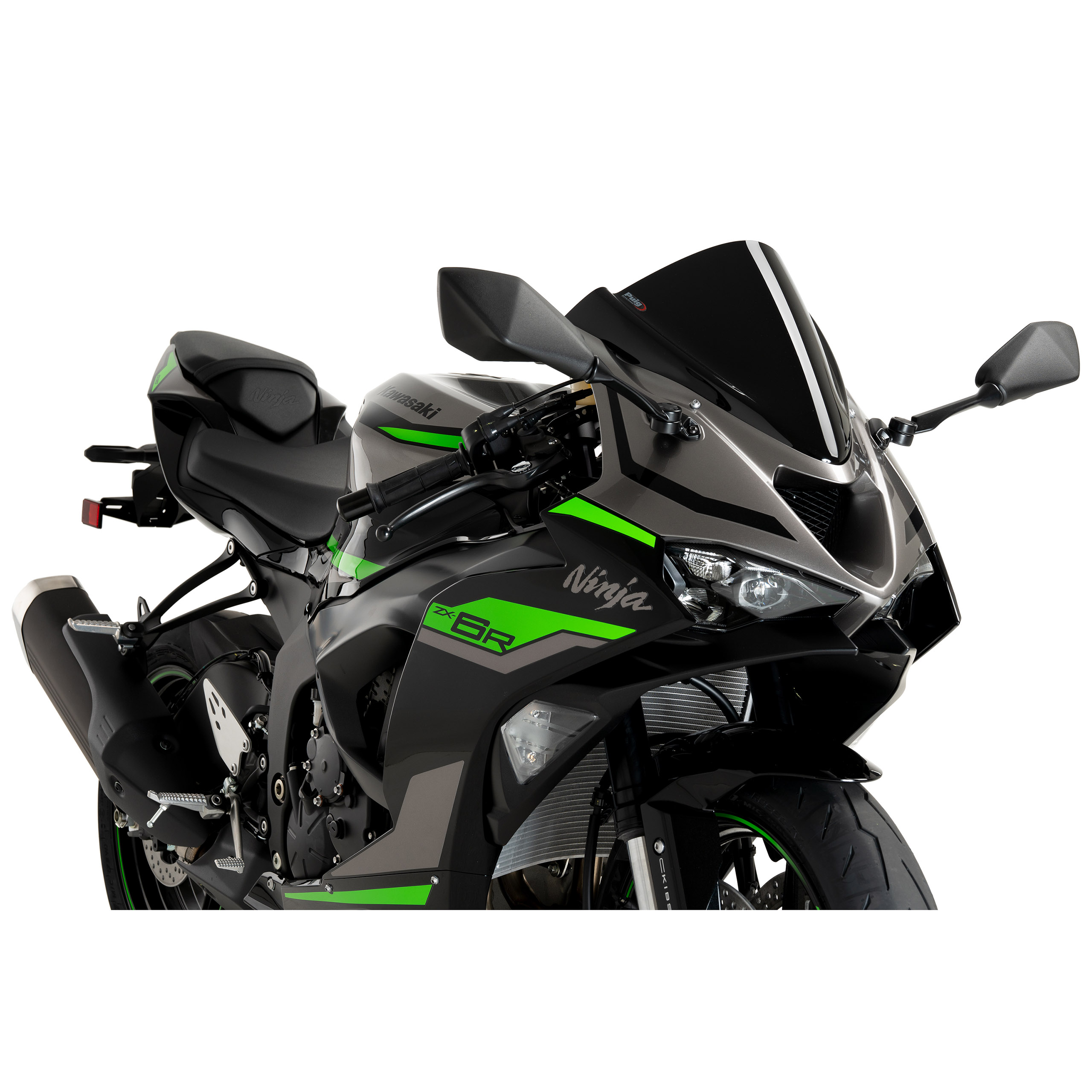 Puig Verkleidungsscheibe Z-Racer schwarz für Kawa ZX-6 R 2024- - Motorradteile & Ersatzteile - Verkleidungen & Abdeckungen