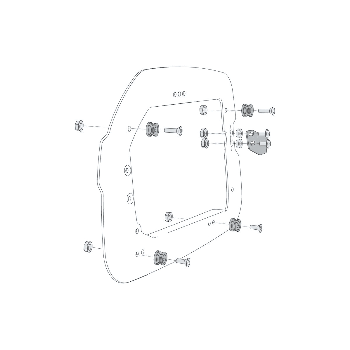 SW-MOTECH Adapter für QUICK-LOCK Seitenträger für TraX - Motorradzubehör - Motorradgepäck
