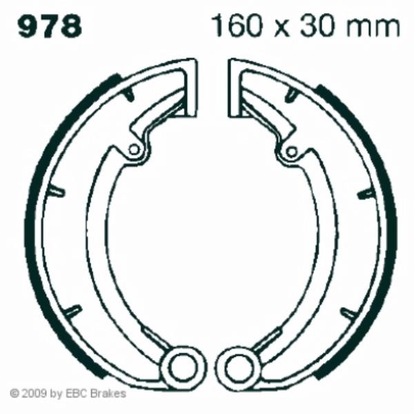 Hi-Q Bremsbacken 978, 160x30mm - Motorradteile & Ersatzteile - Bremsen