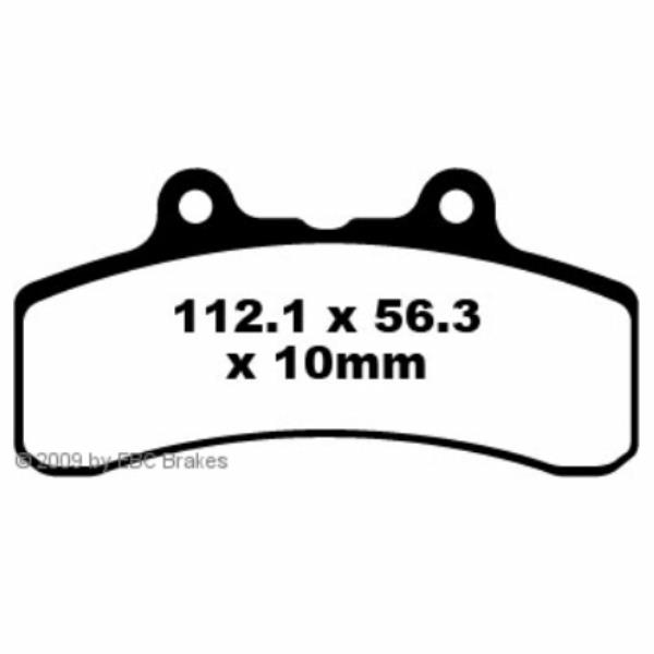 Hi-Q Bremsbeläge organisch FA210 112,1x56,3x10mm - Motorradteile & Ersatzteile - Bremsen