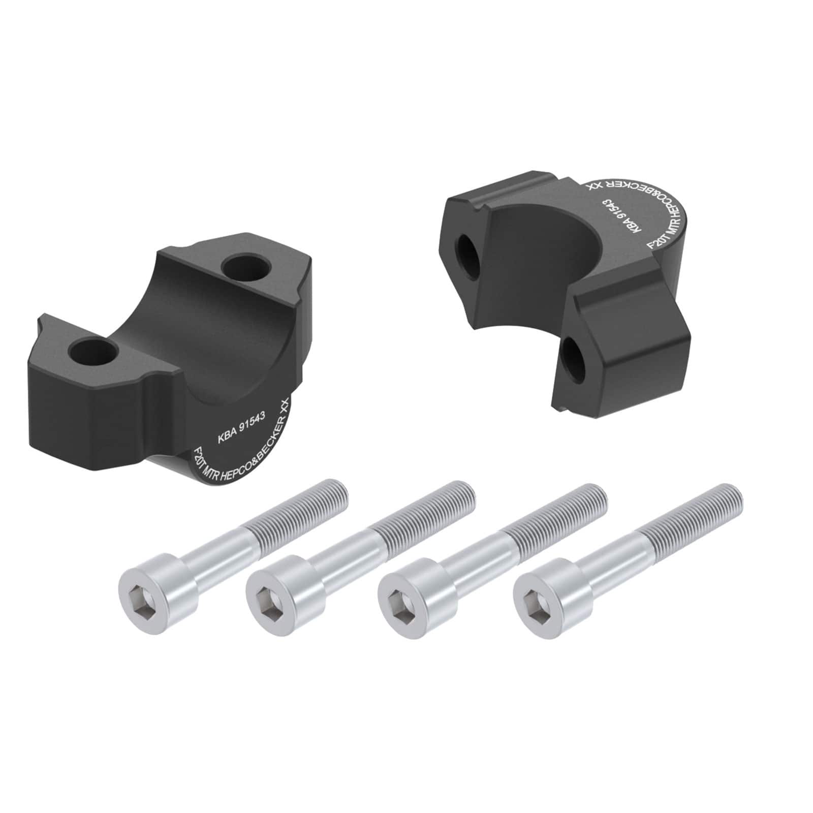 Hepco & Becker handlebar riser 20mm black for Yamaha MT-09 SP 2018-2020